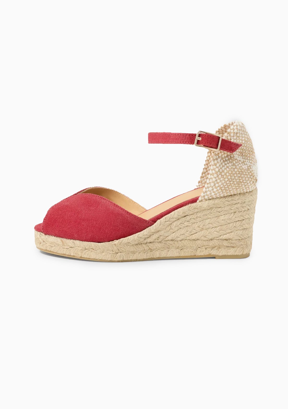 Bianca Canvas Wedge 2.75 Rojo Carmin