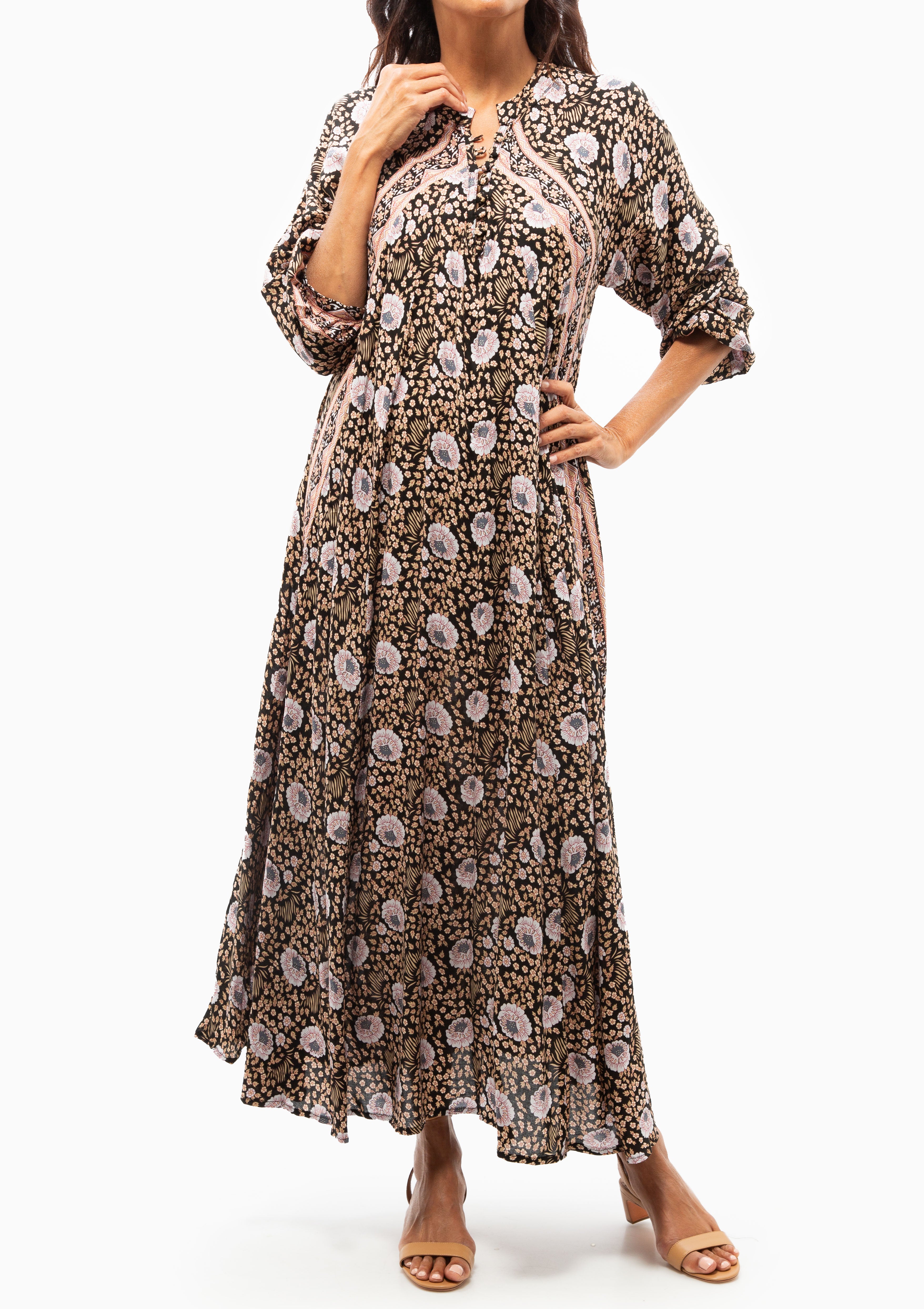 Natalie Martin Fiore Maxi Vintage Flowers Sepia