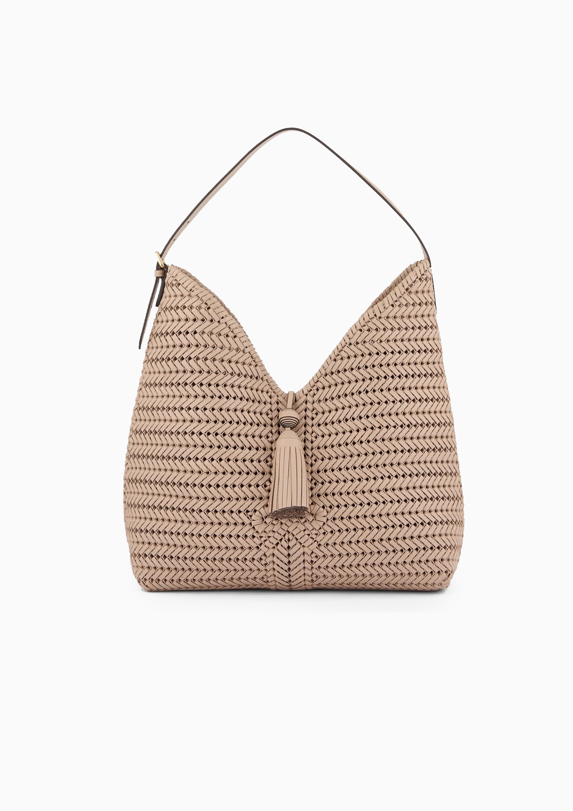 Anya Hindmarch | Neeson Tassel Hobo Bag | Light Nude