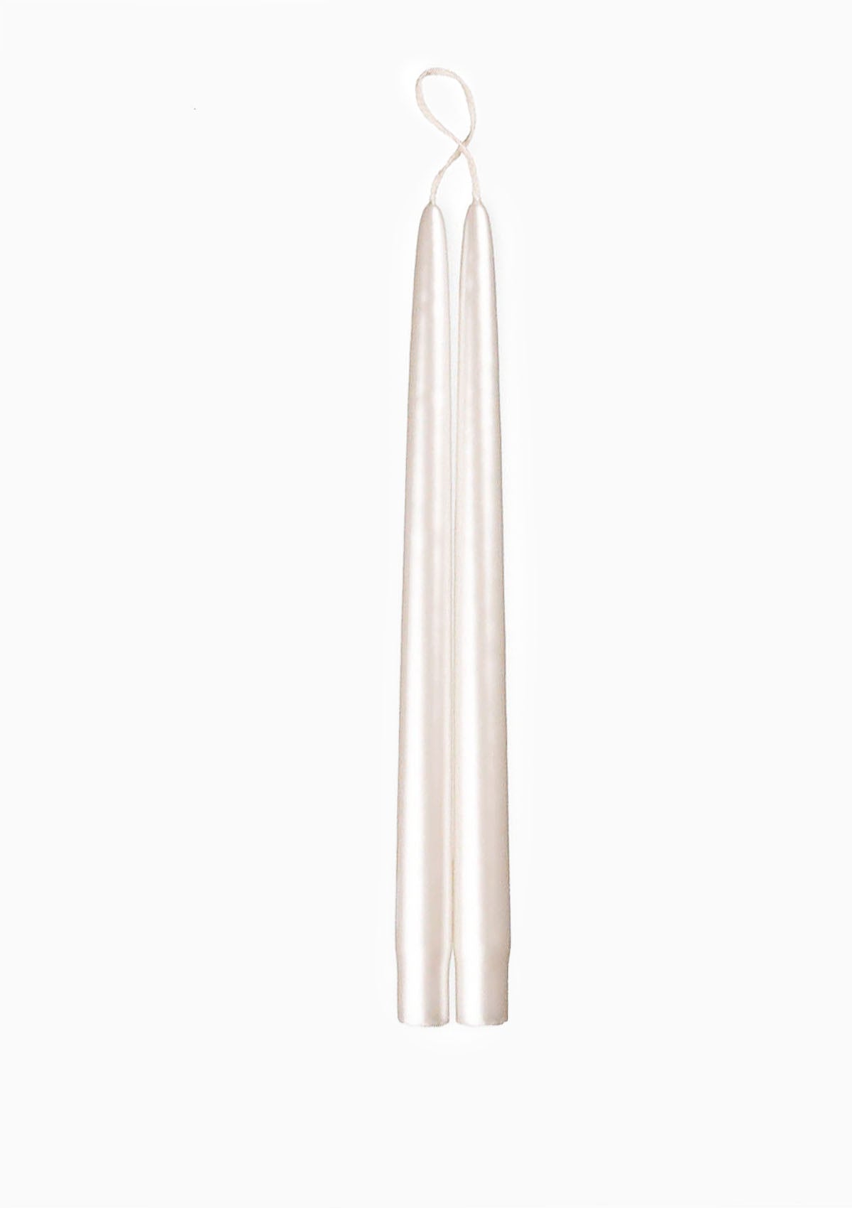 12" Taper Candles Pair | Metallic Pearl