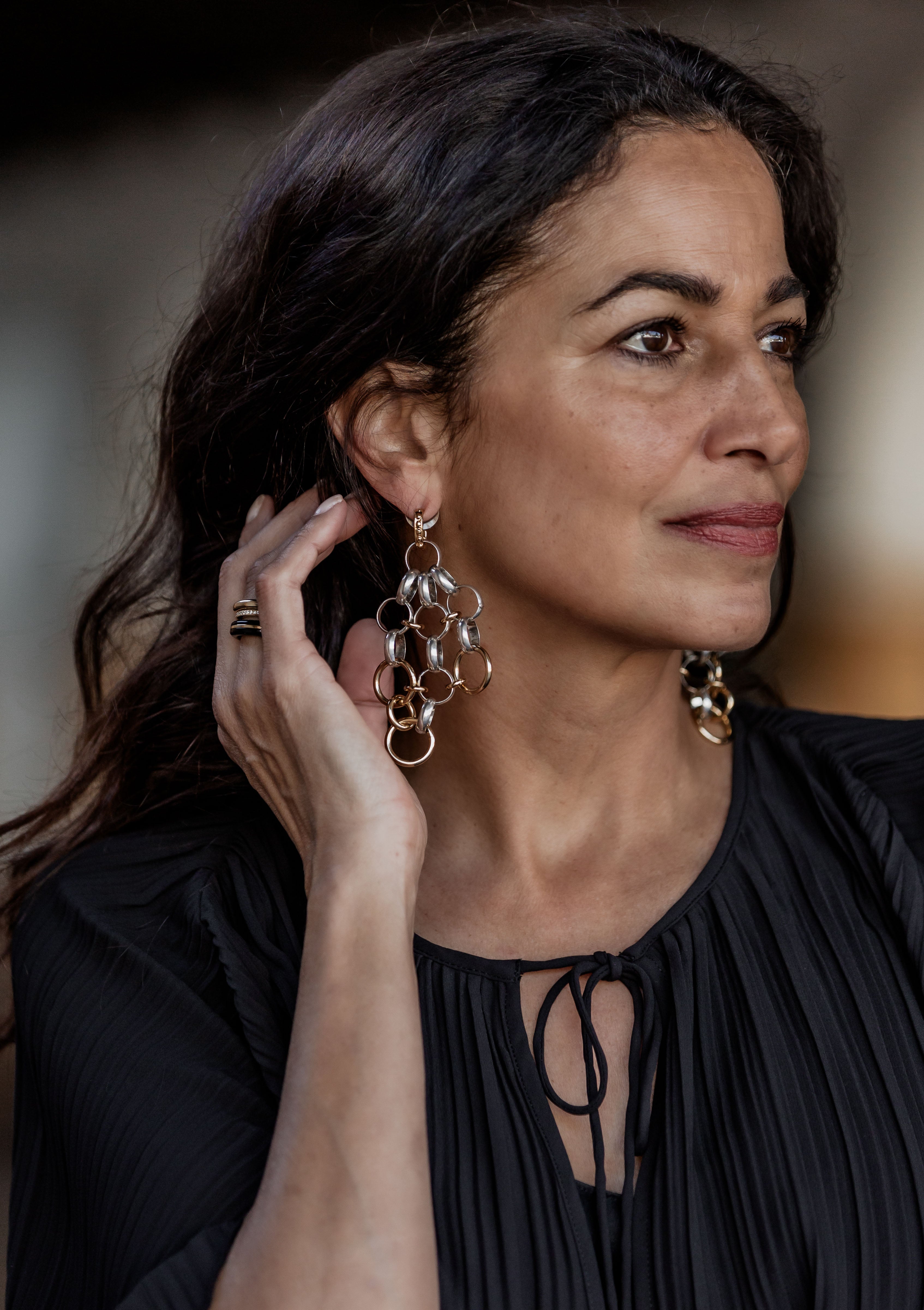 Stunning Chandelier Earrings | Silver/Dore