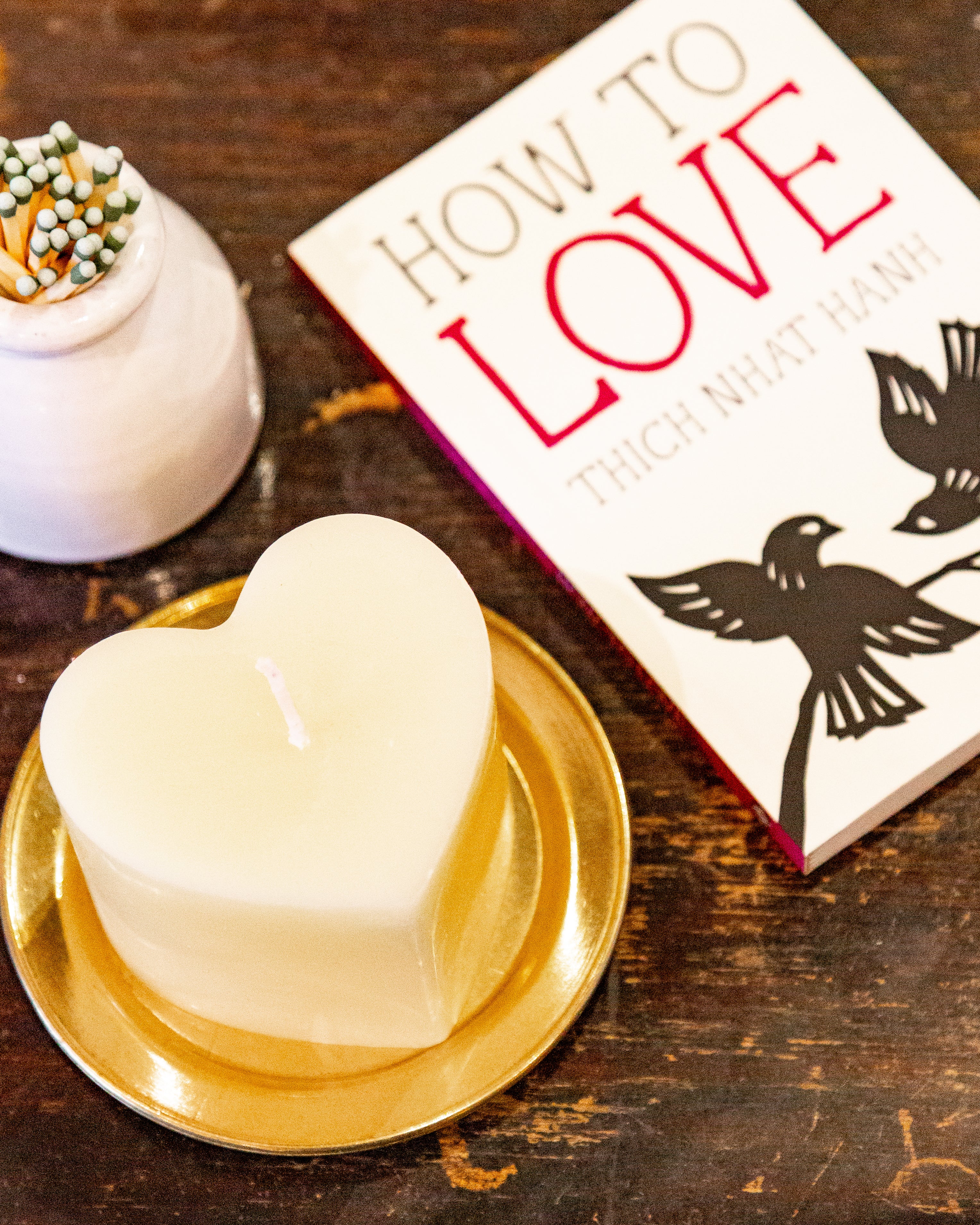 Mini Heart Candle | Ivory