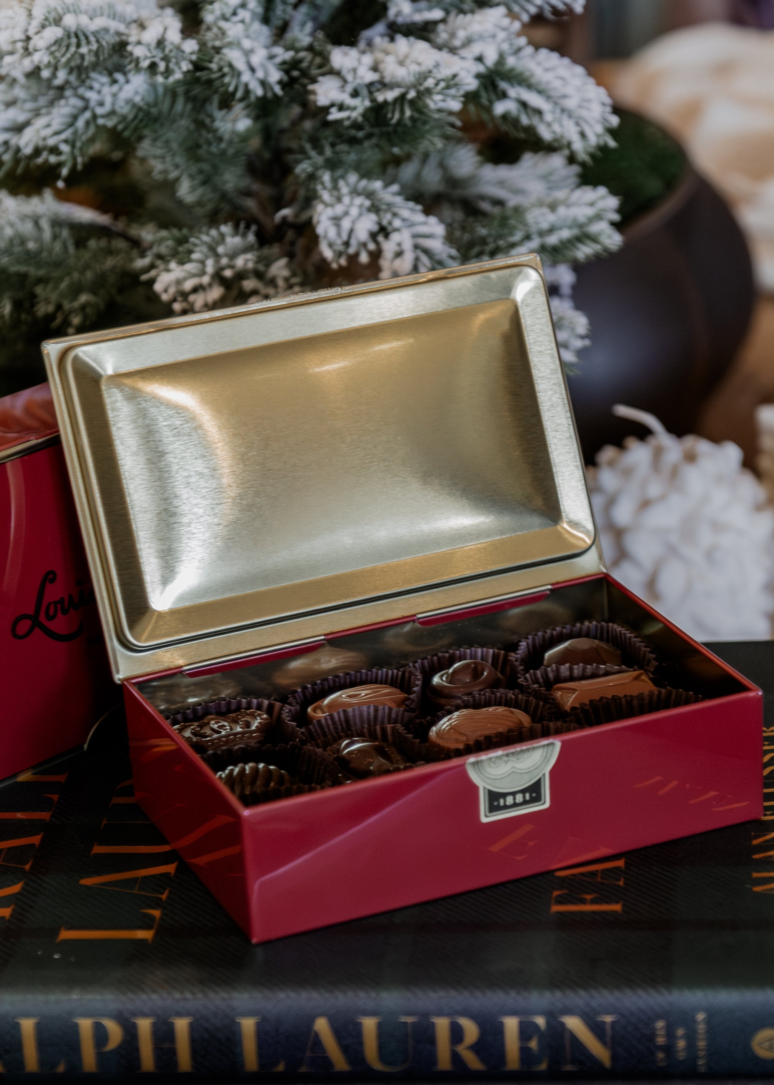 Louis Sherry Chocolates 12-Piece Tins | Burgundy