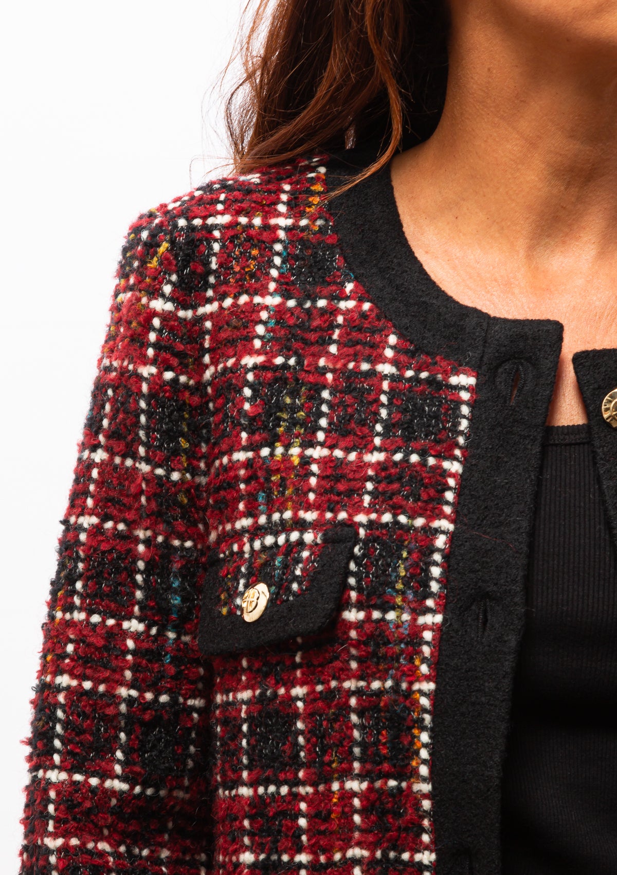 Lydia Jacket | Cherry Plaid