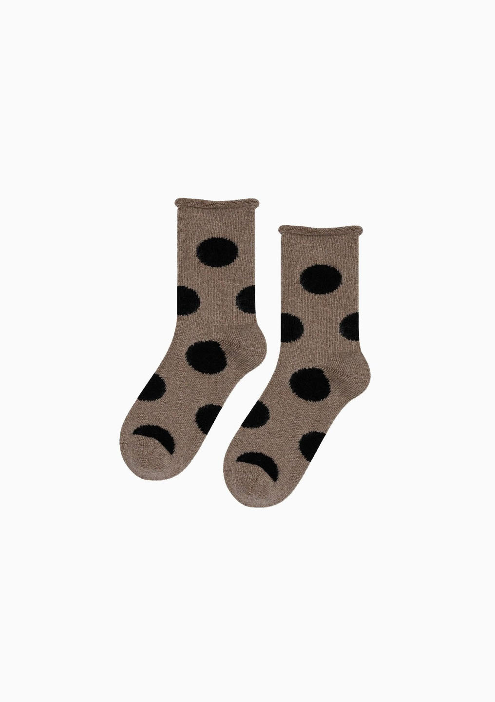 Rie Cashmere Crew Socks Walnut OS