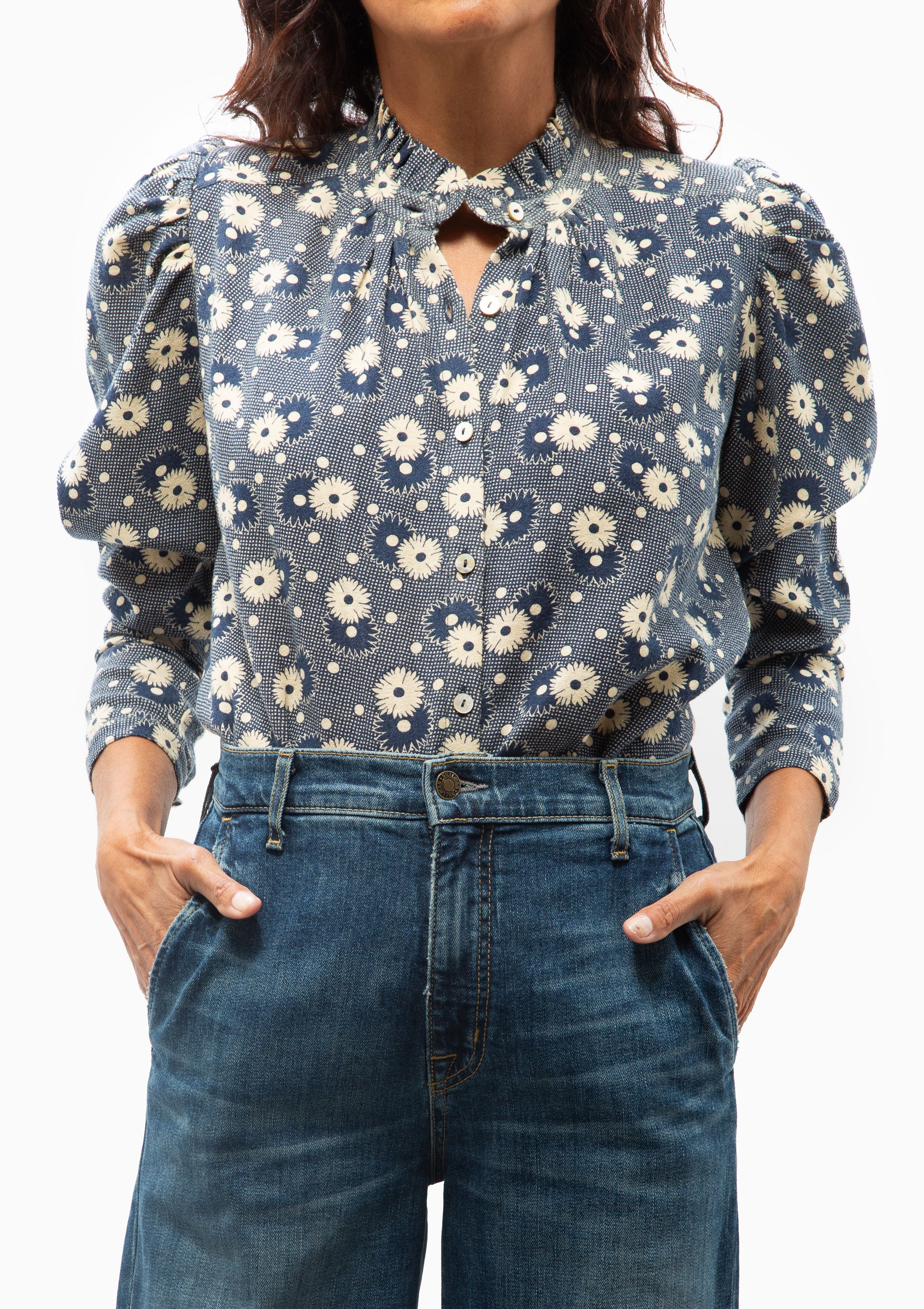 Artemis Daisy Shirt | Blue Navy