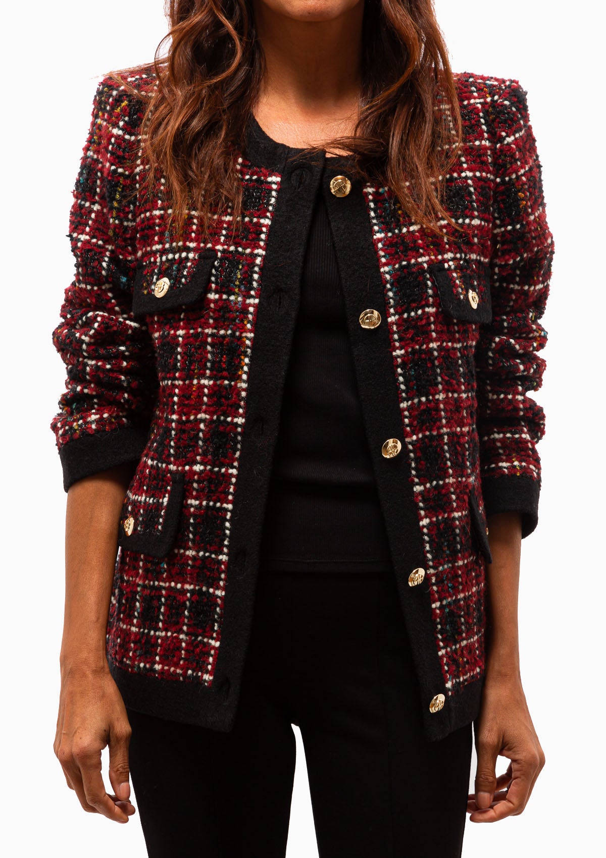 Lydia Jacket | Cherry Plaid