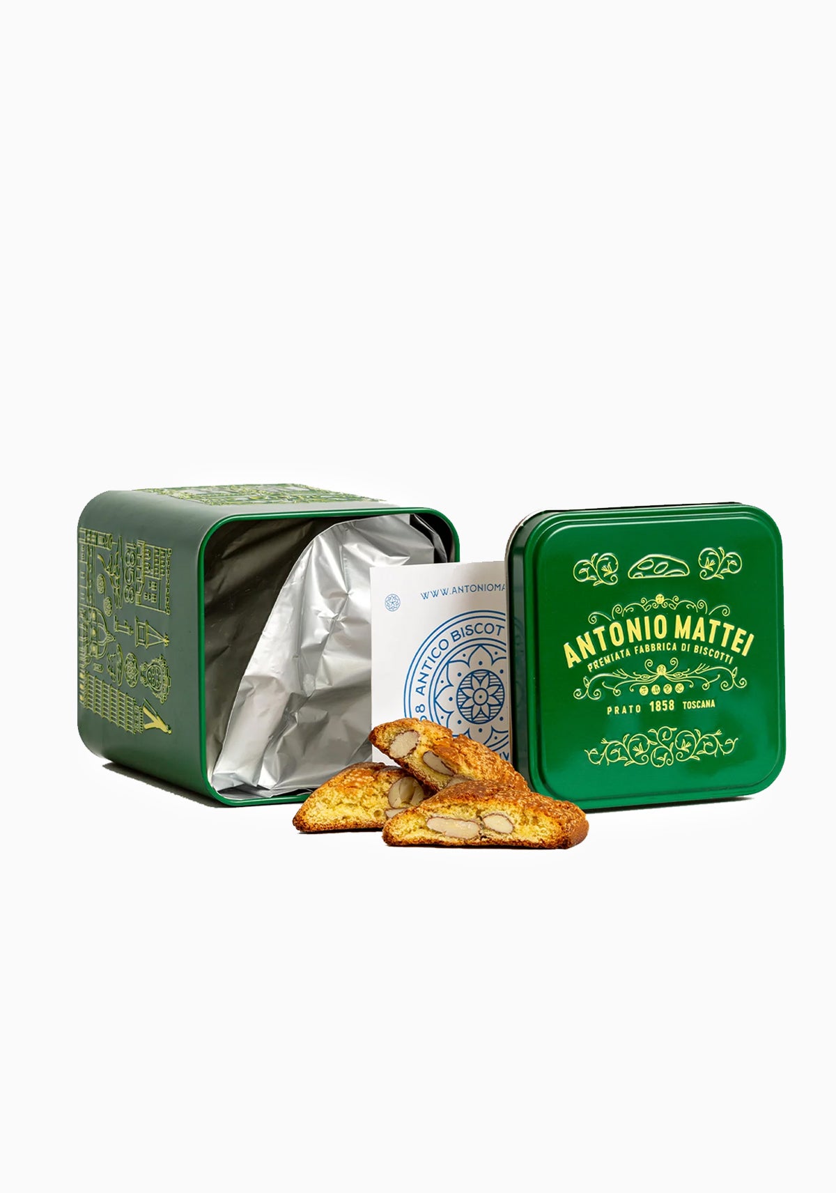 Antonio Mattei Biscotti Di Prato Green Tin