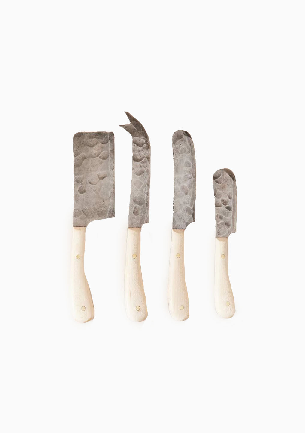 Artisan Forged Cheese Knives | Beech