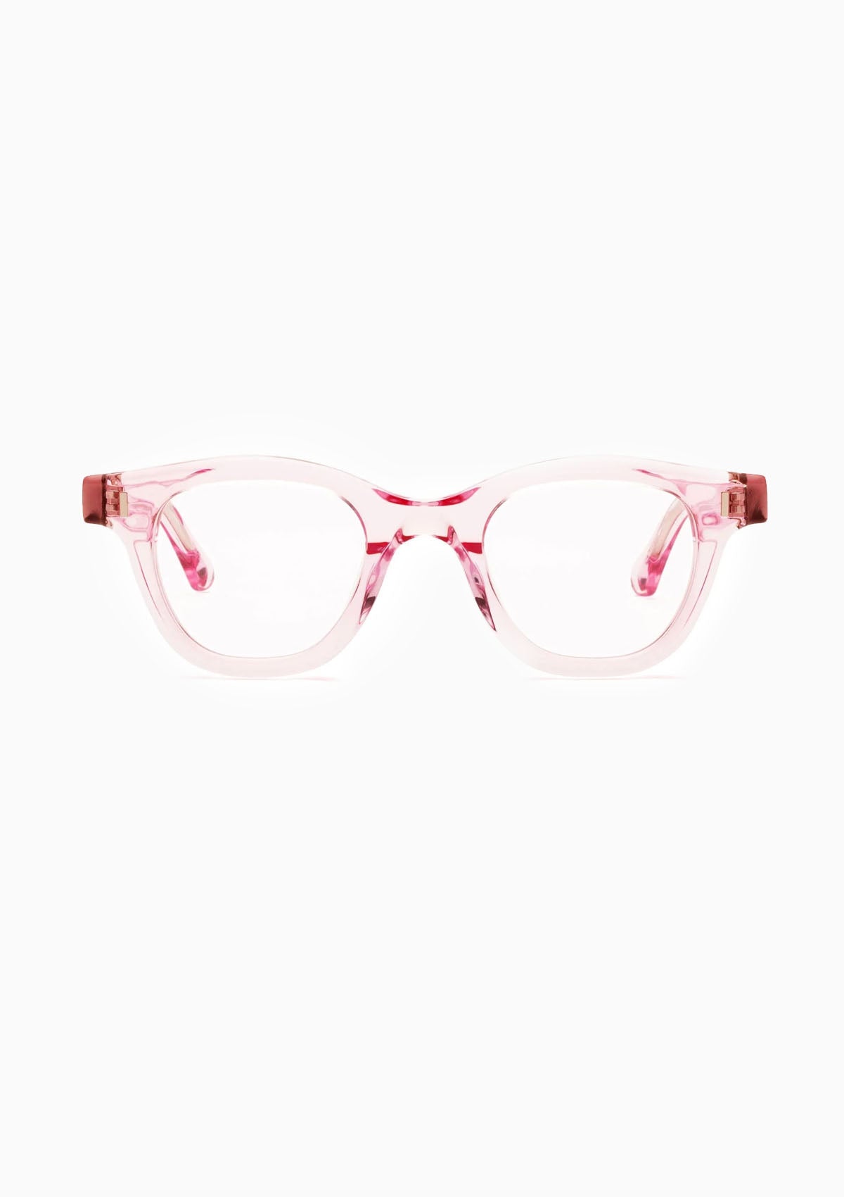 Wabi Sabi Reading Glasses | Polished Clear Pink