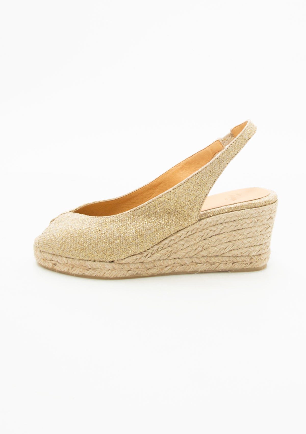 Barbara Canvas Wedge 2.75" | Oro Claro