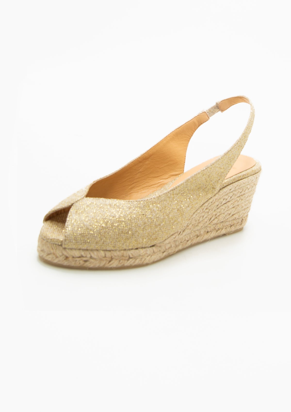 Barbara Canvas Wedge 2.75" | Oro Claro