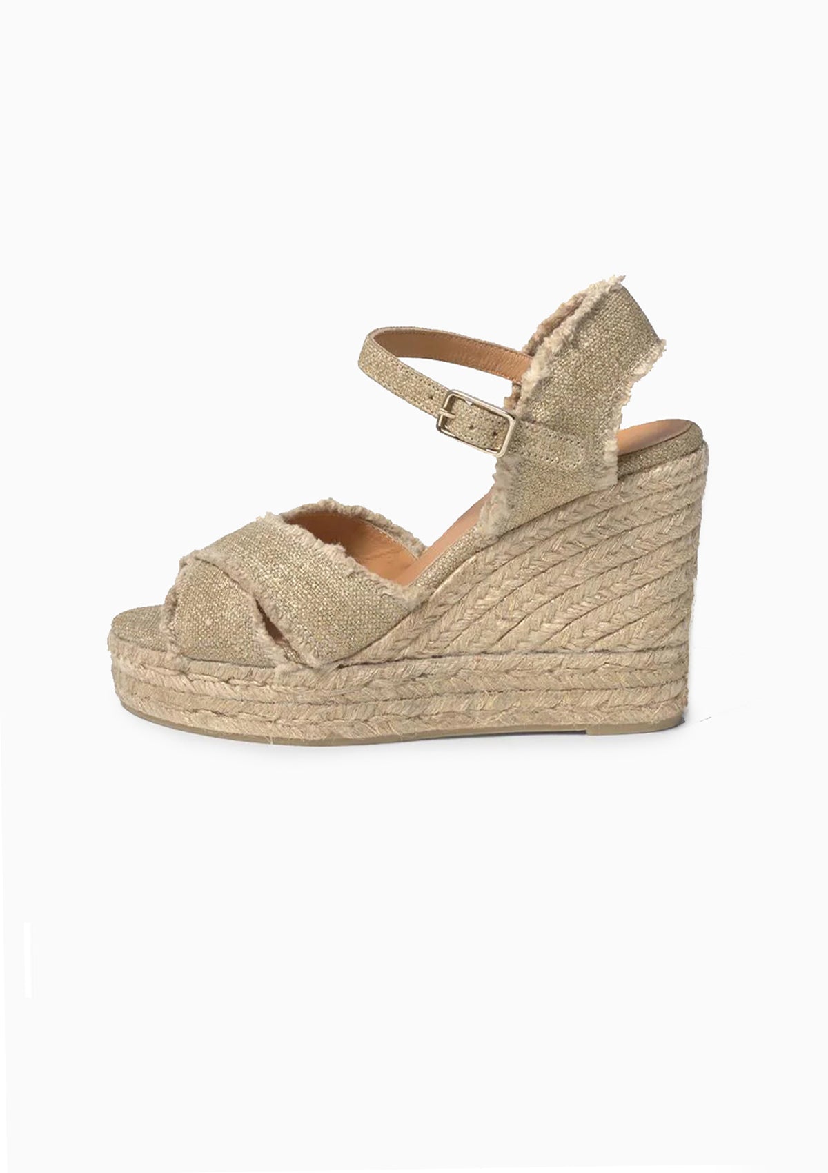 Bromelia Canvas Wedge 4" | Oro Claro