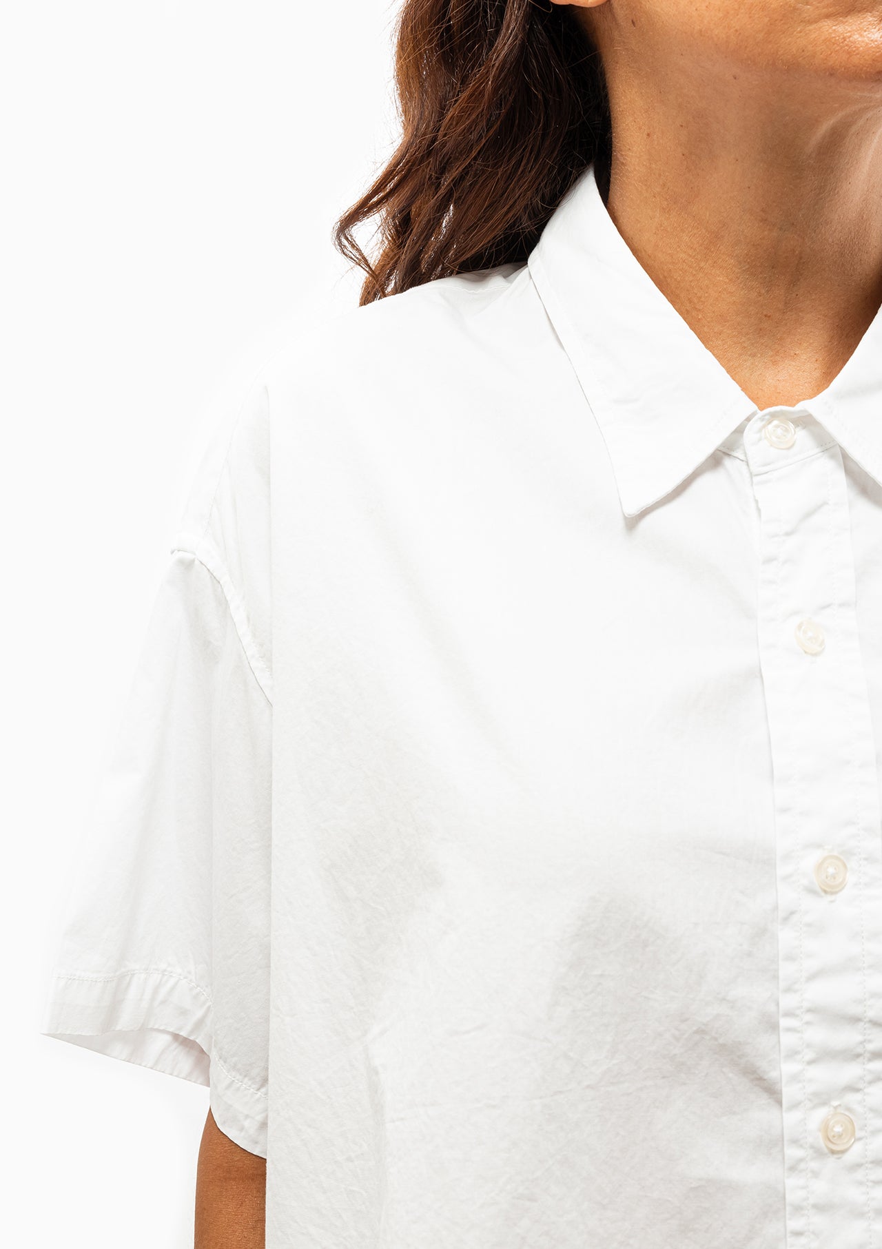 Short Sleeve Button Down Shirt | White