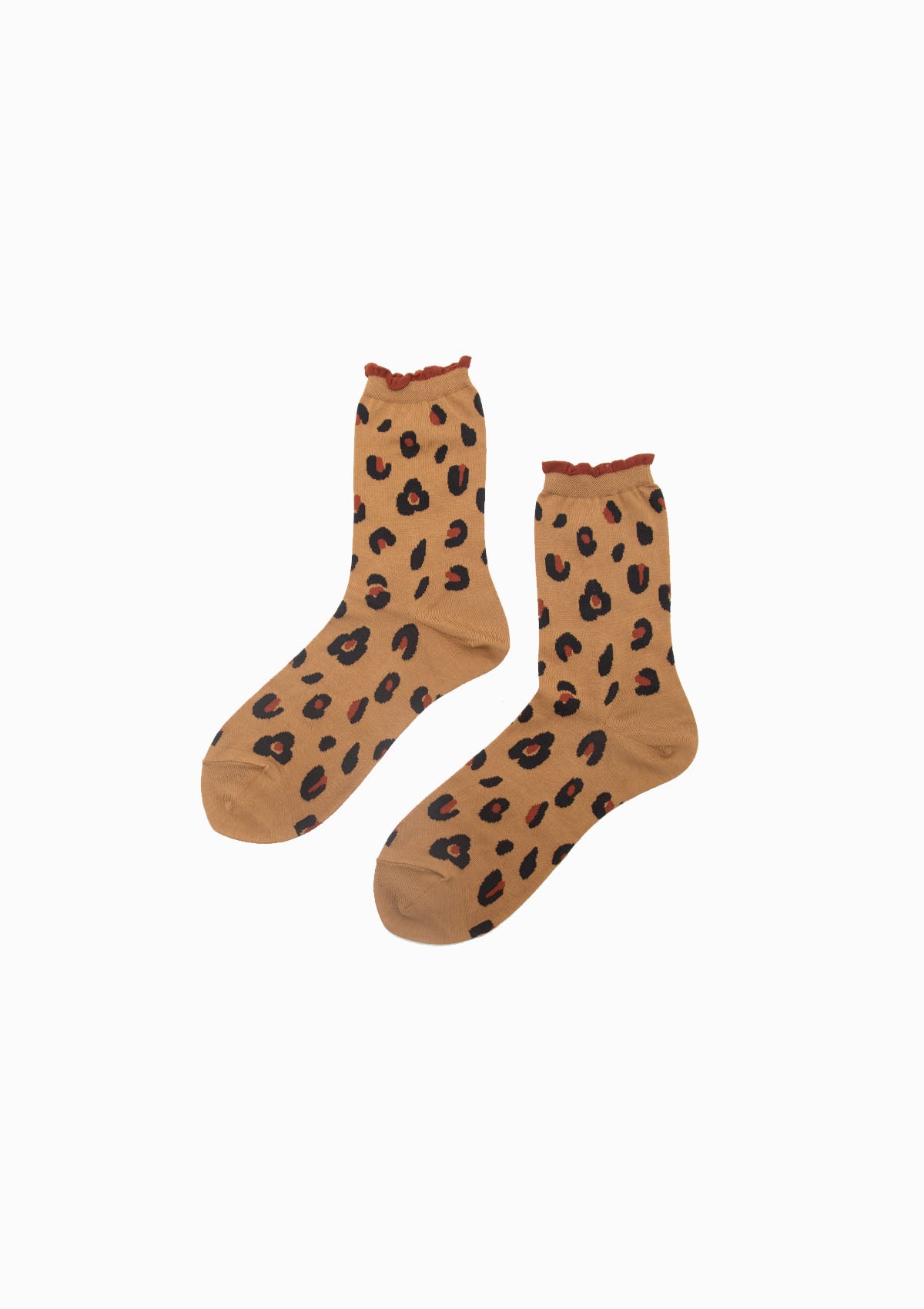 Cheetah Crew Socks Ochre OS