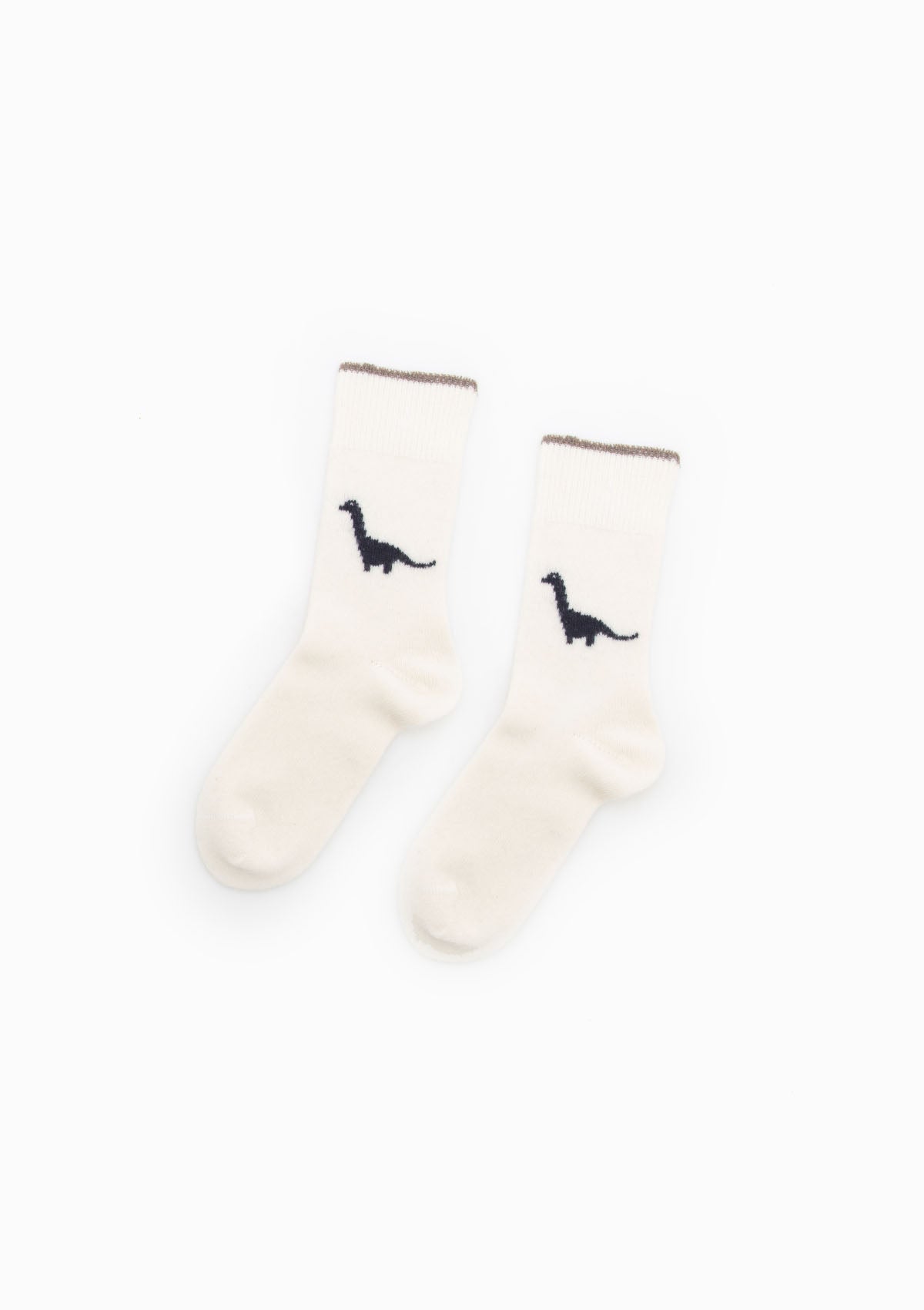 Dino Cashmere Crew Socks | Ivory