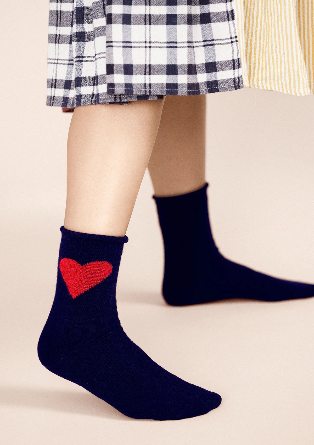 Love Cashmere Crew Socks Navy OS | Navy