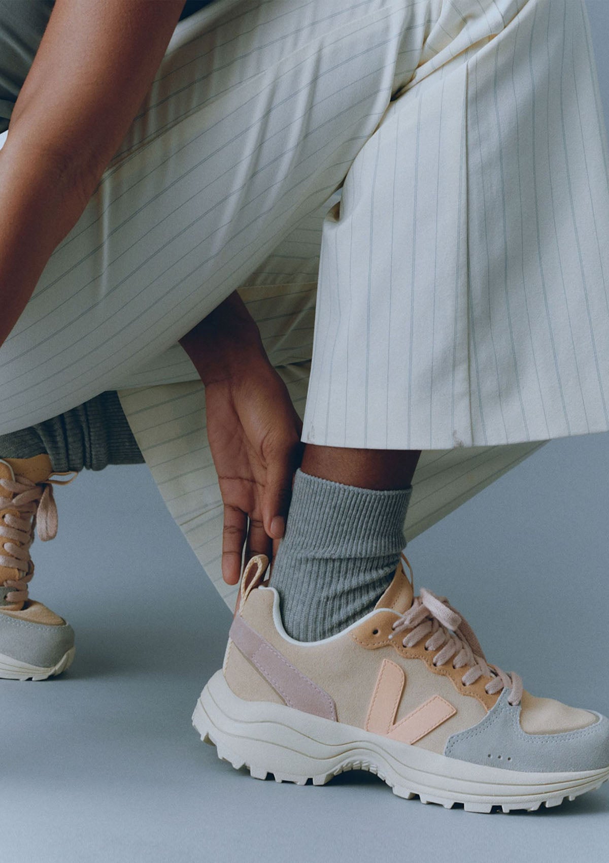 Venturi Suede Sneaker | Almond Peach Multico