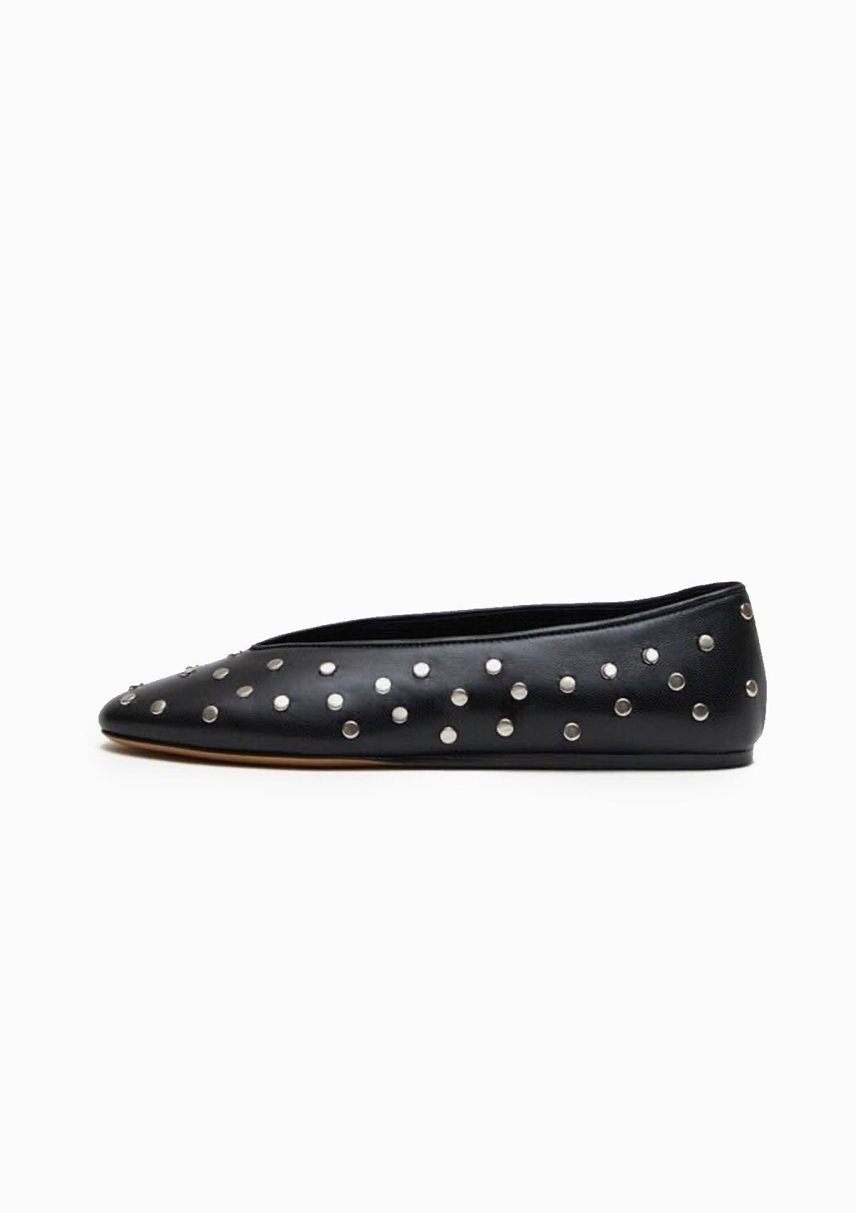 Studded Regency Slipper | Black Leather