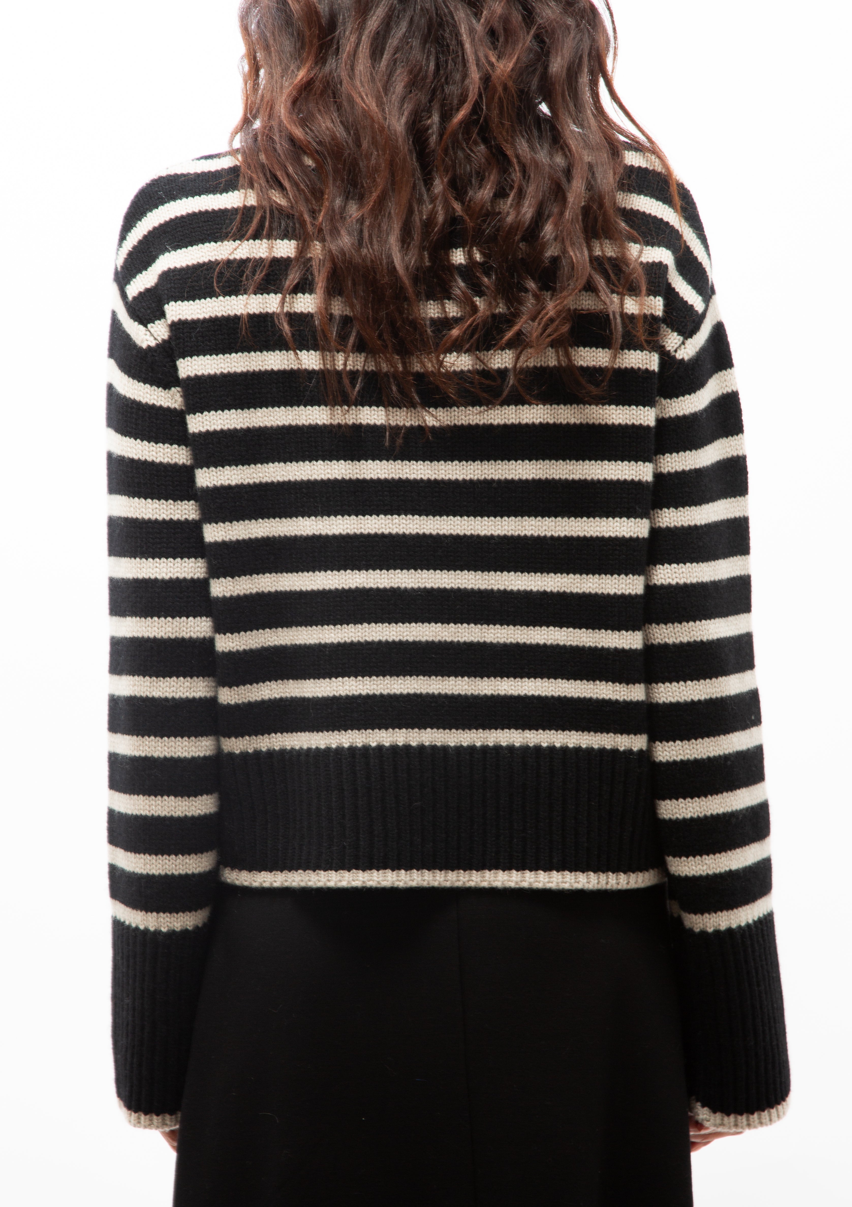 Fleur Sweater | Black/Sand