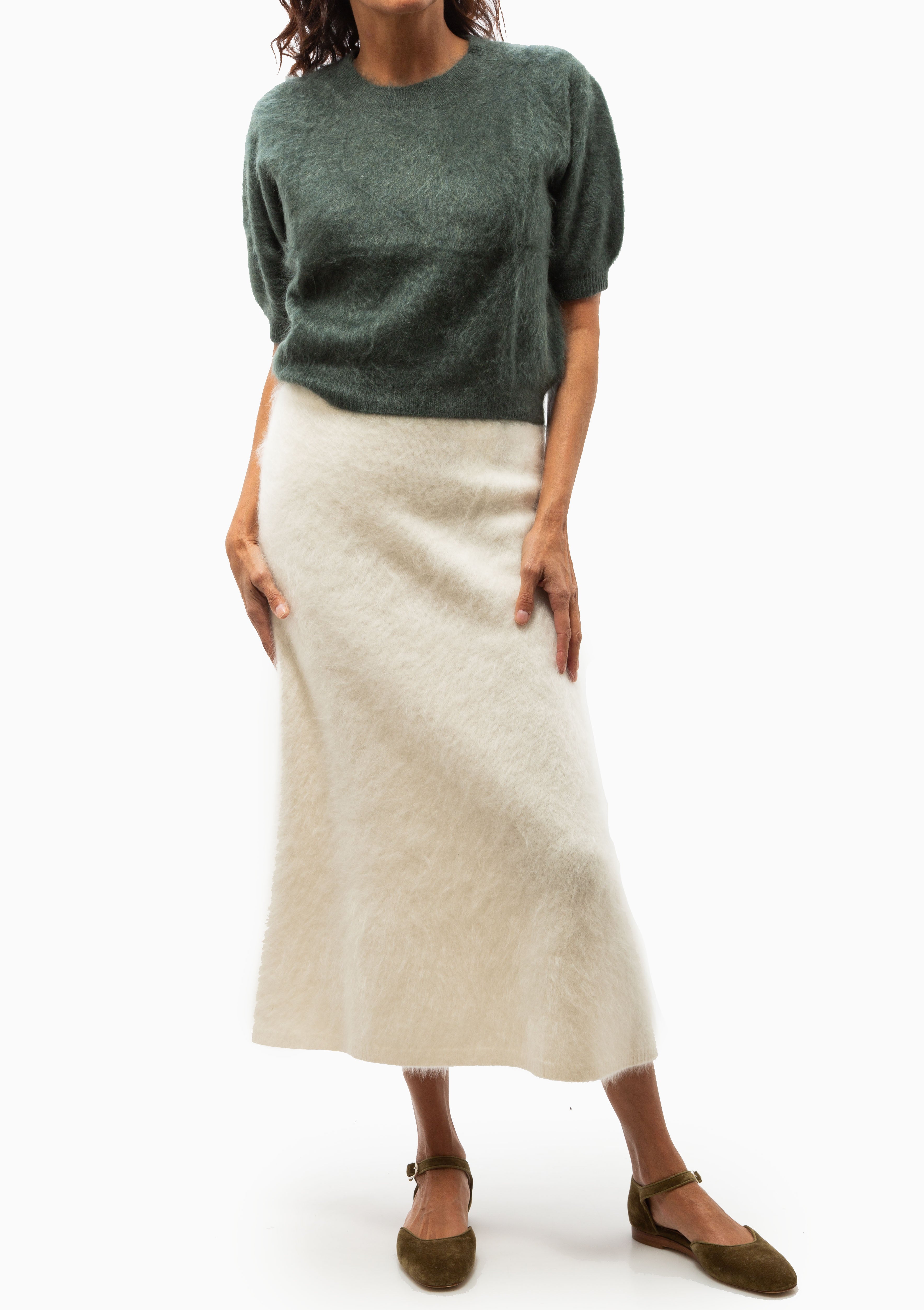 Juniper Sweater | Olive Brushed