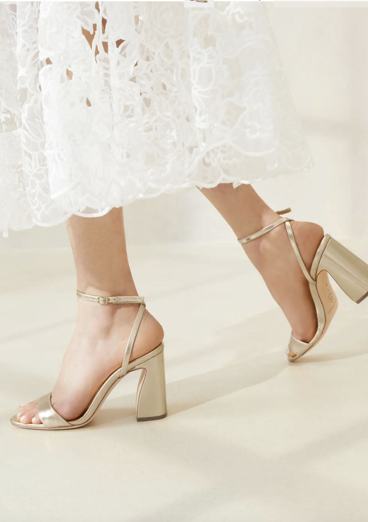 Champagne barely there heels hotsell