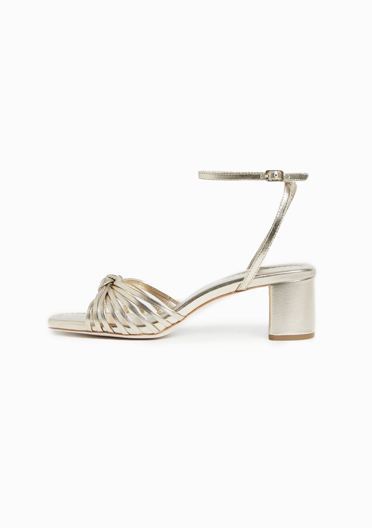 Olivia Knot Mid-Heel | Champagne