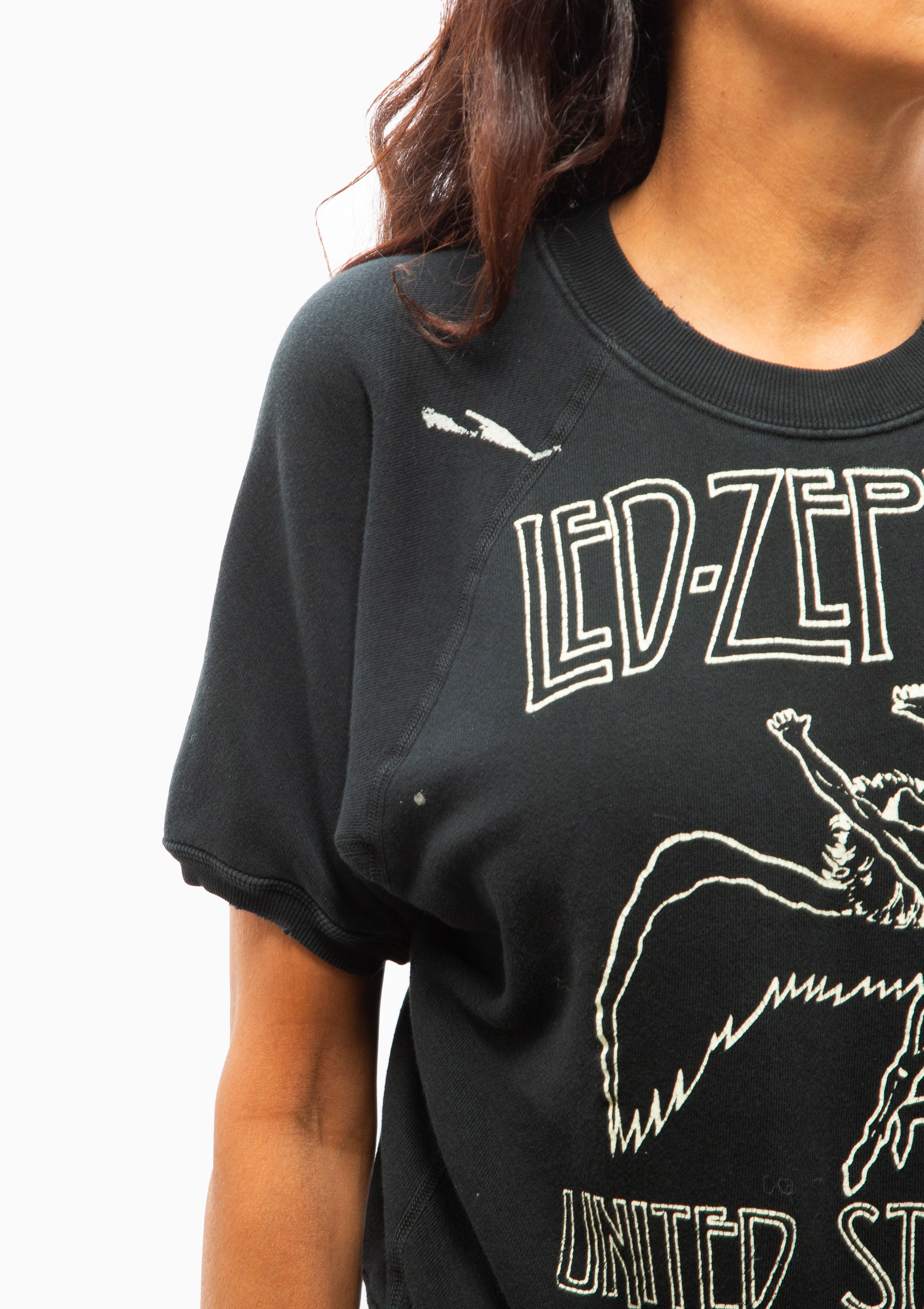 Led Zepplin 1977 Short Sleeve Sweatshirt | Coal Pigment