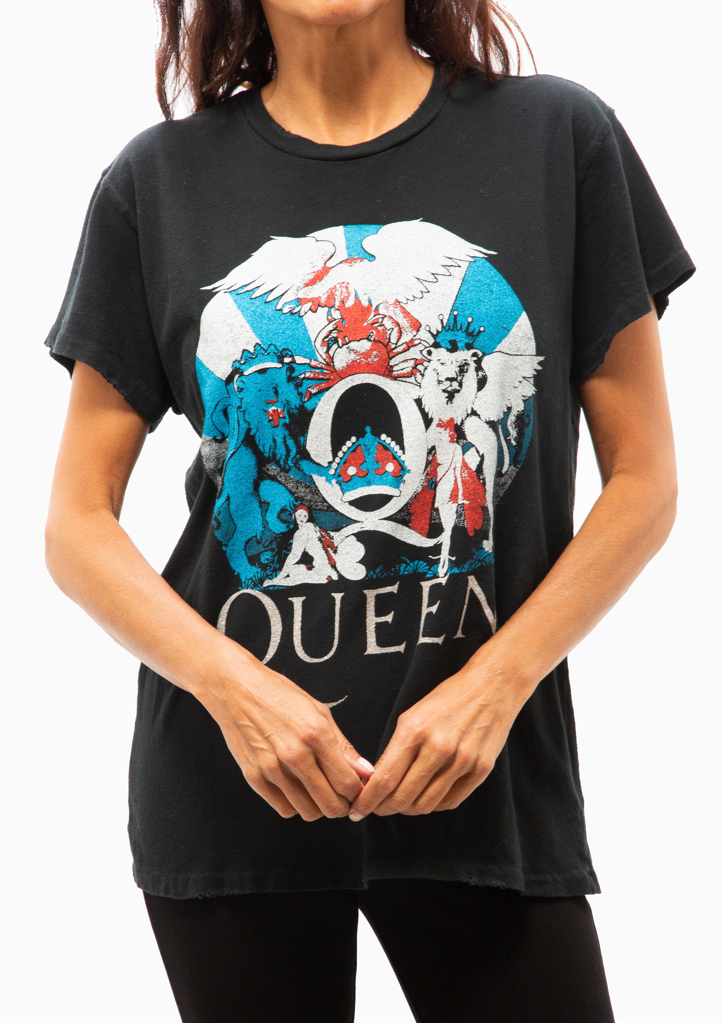 Queen Crew Tee | Coal Pigment