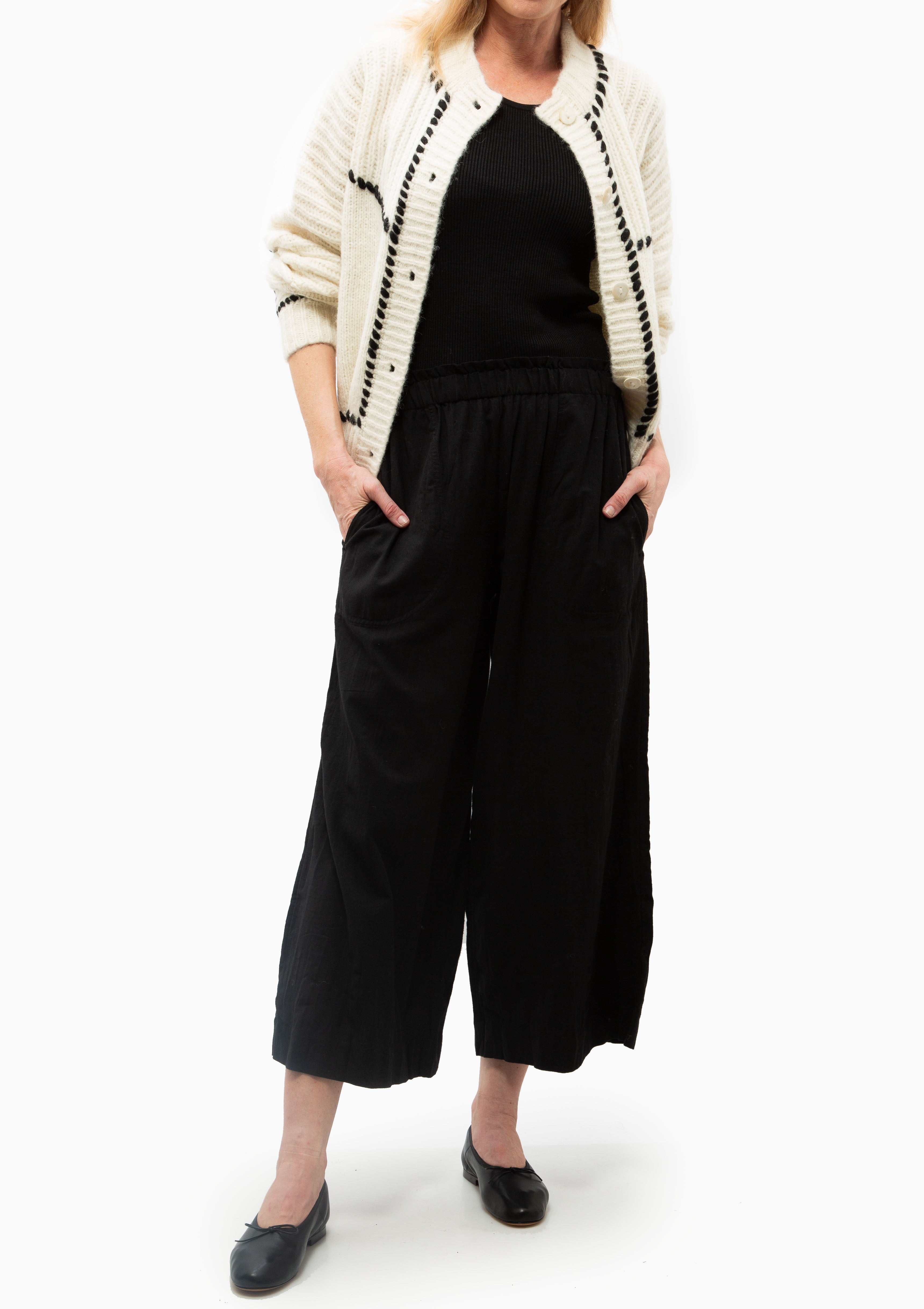 Andermatt Cardigan | Ivory/Black