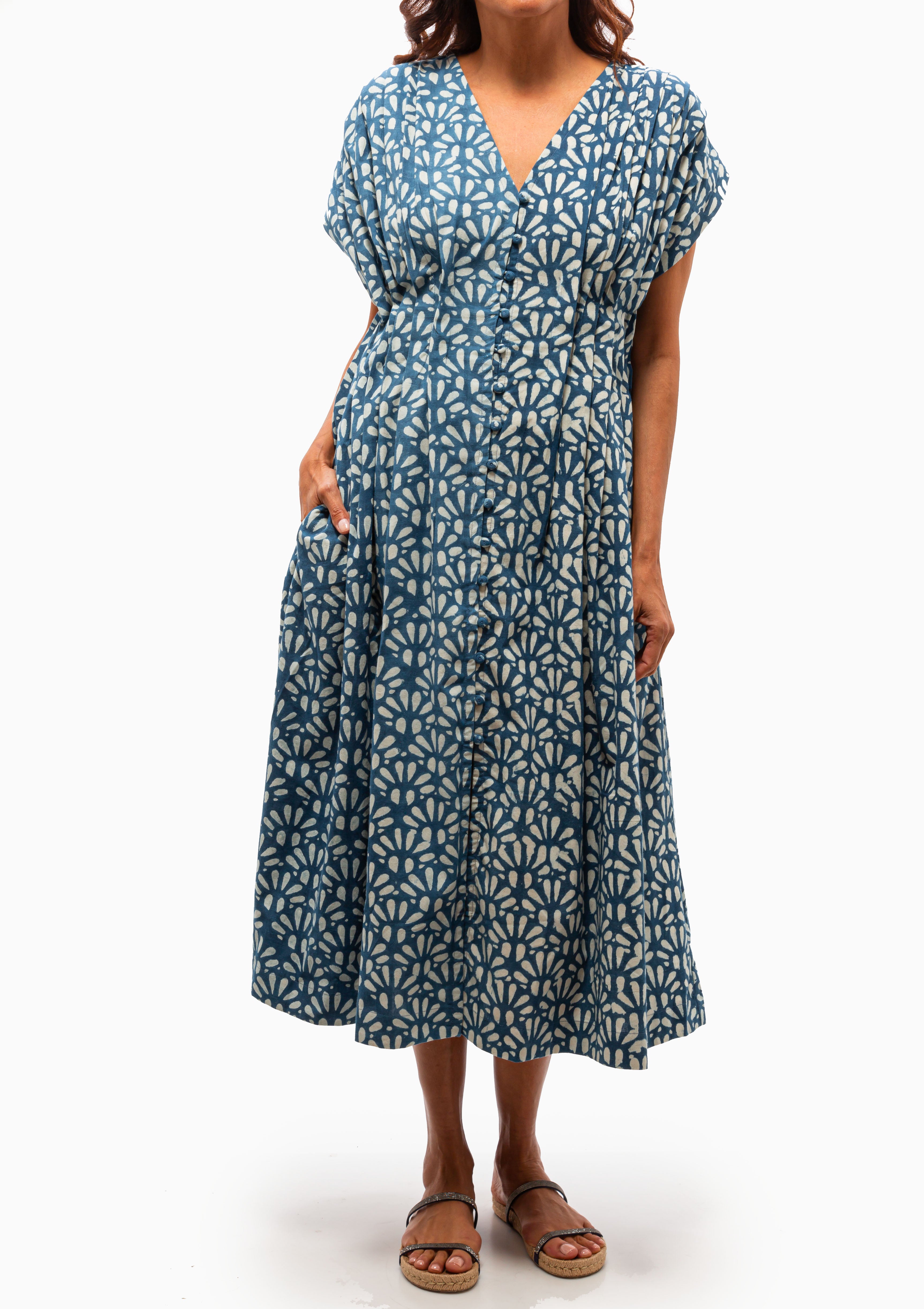 Korcula Dress | Trellis in Indigo