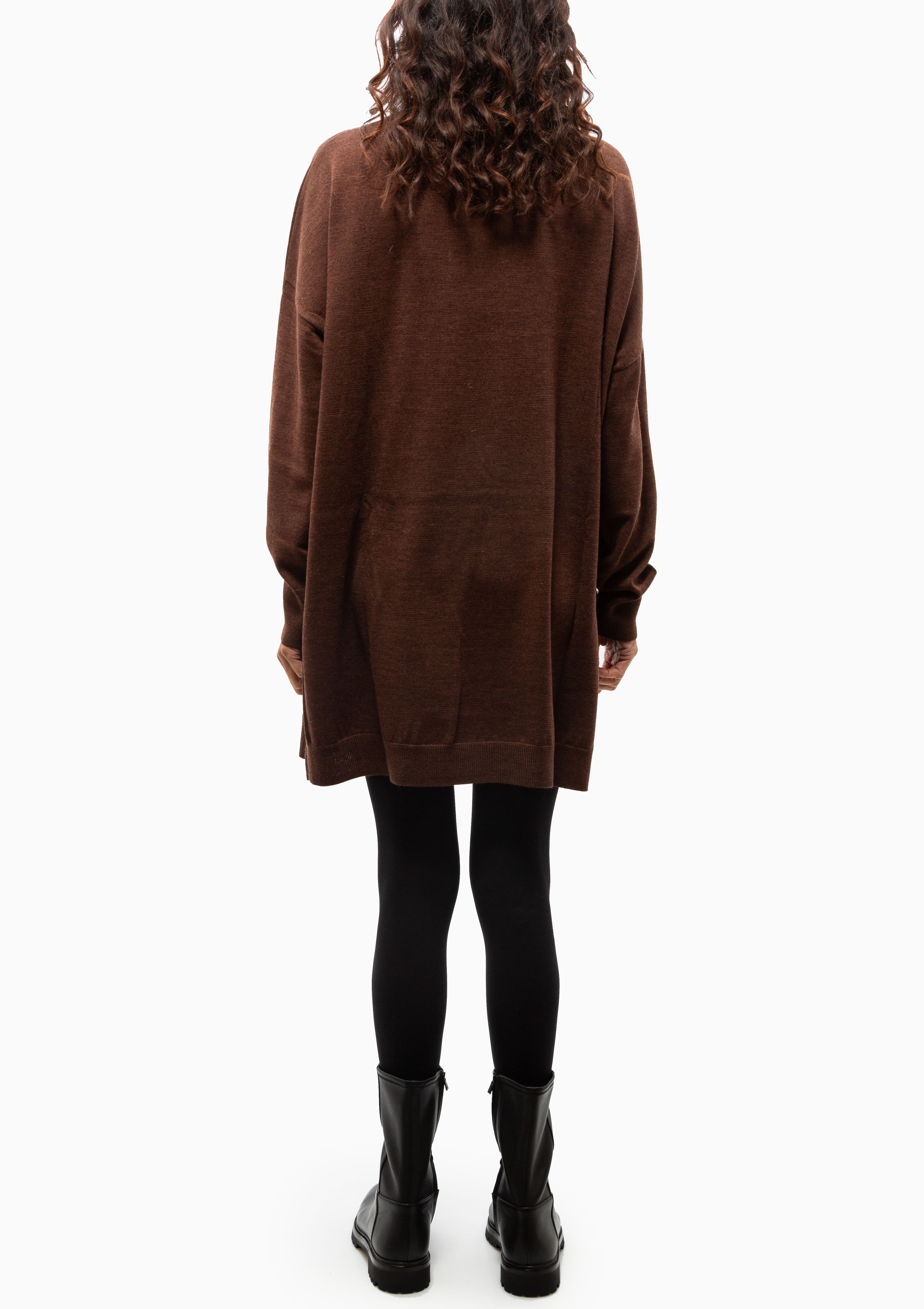 Milo High Neck Mini Dress | Cocoa Brown