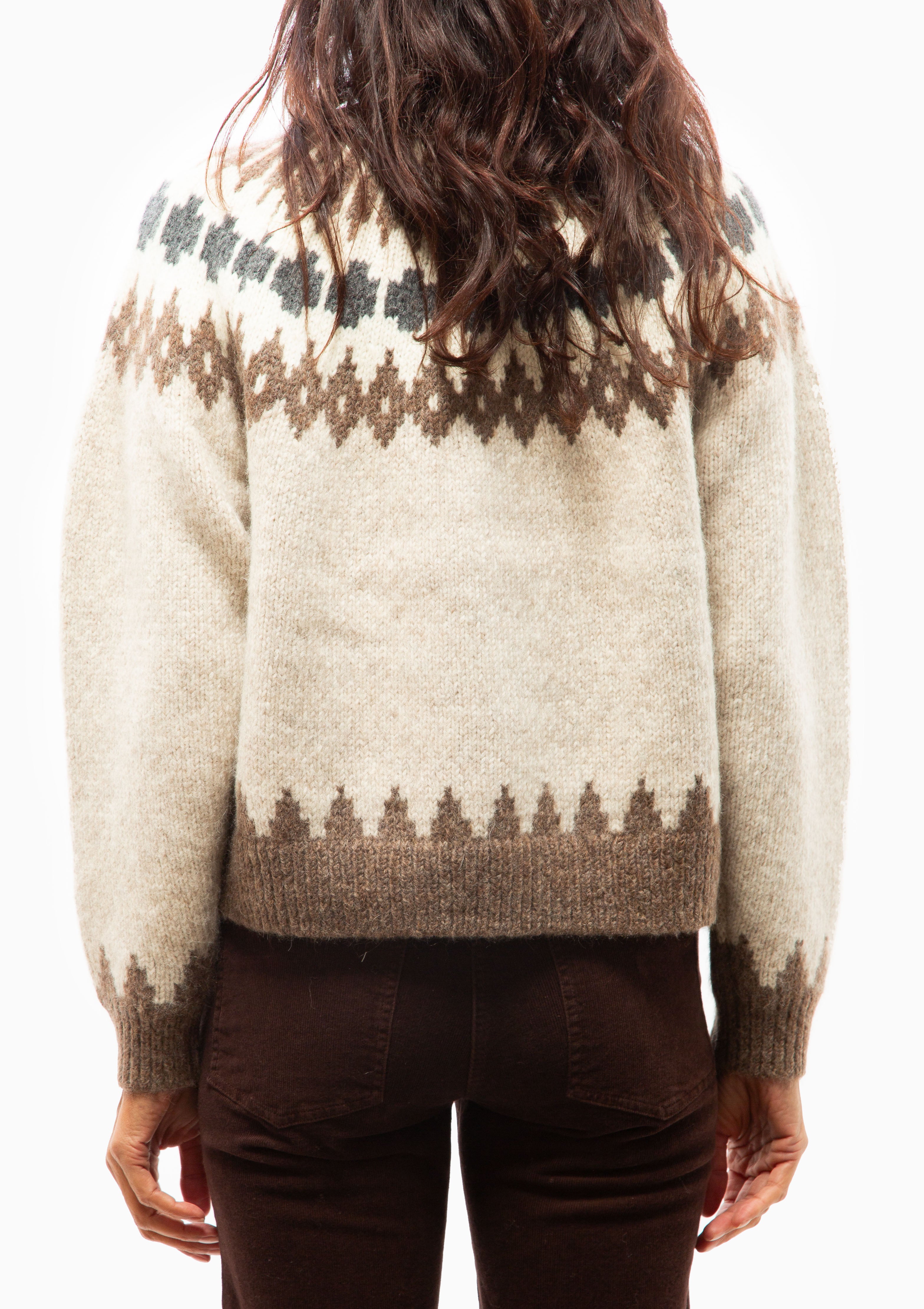 Alena Sweater | Oatmeal Fairisle