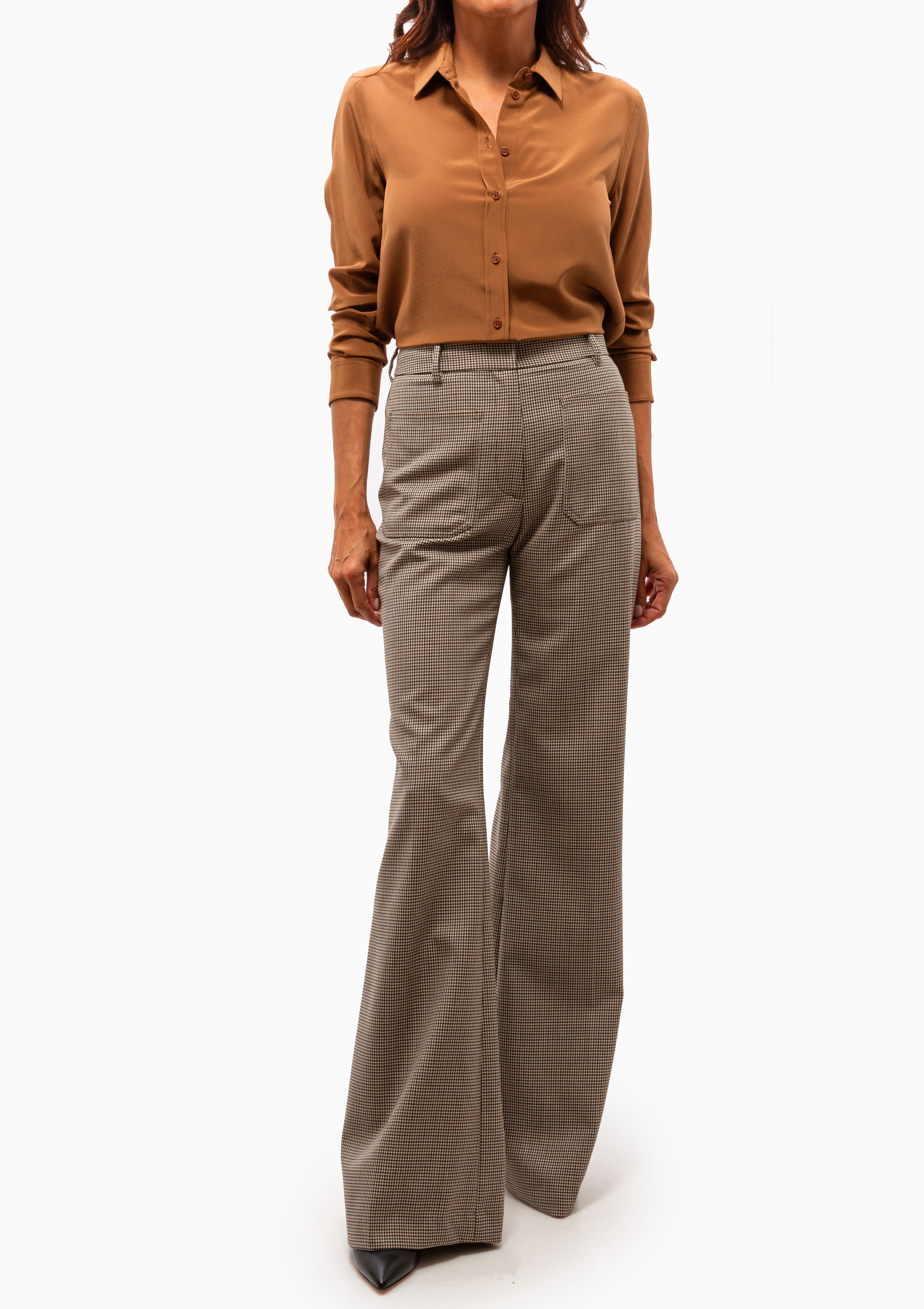 Gaia Silk Slim Shirt | Copper