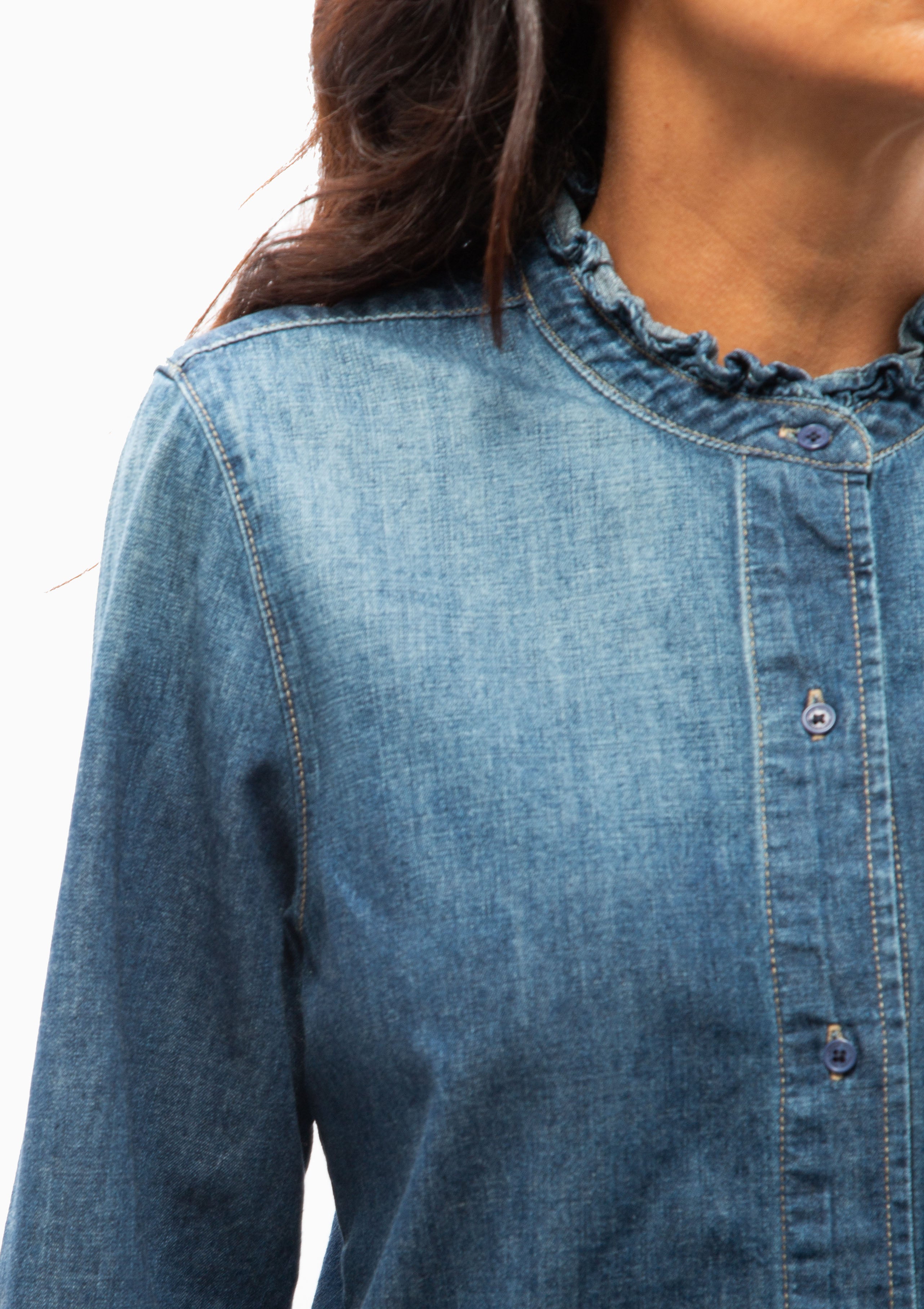 Lydia Denim Shirt | Classic Wash