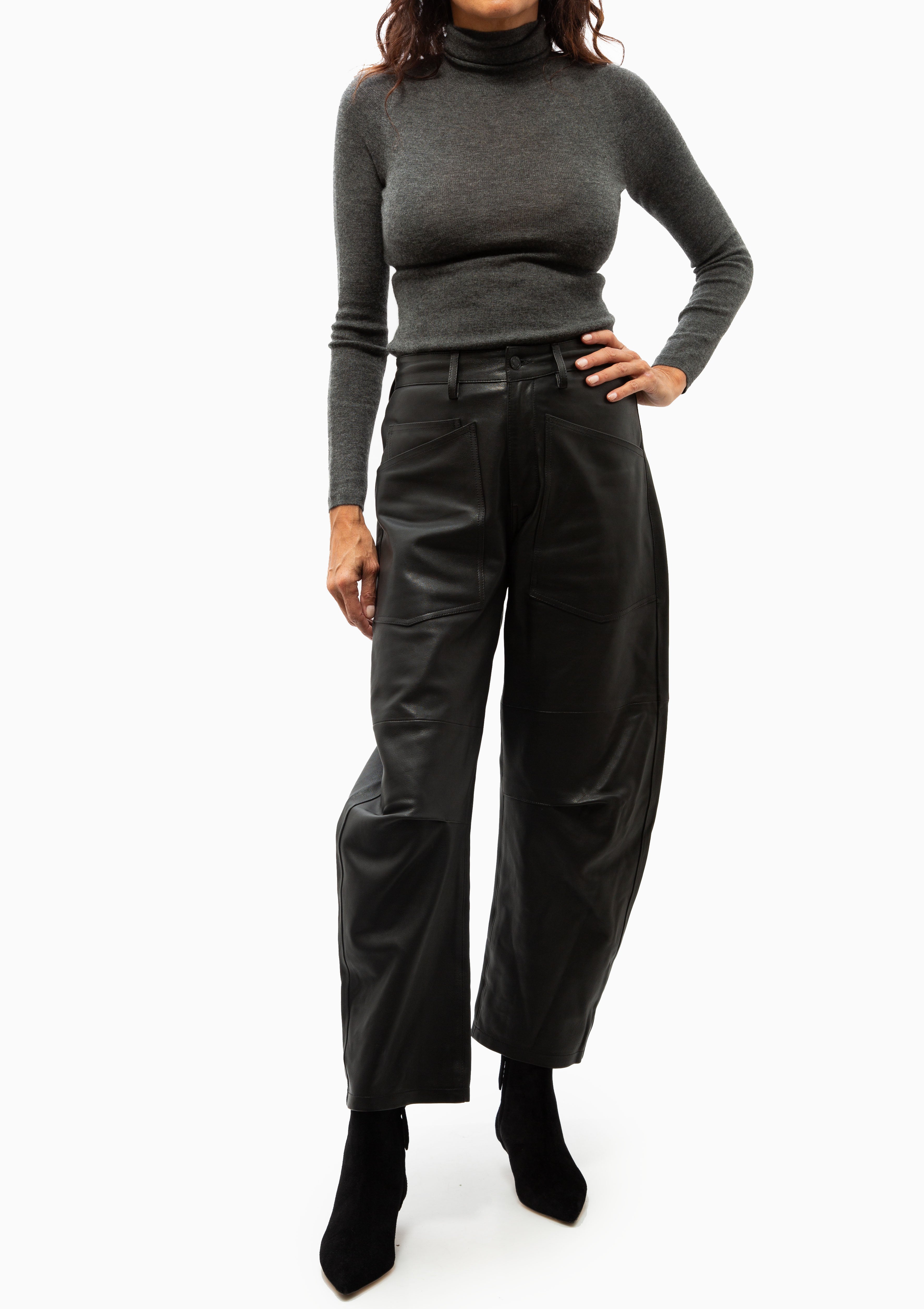 Shon Leather Pant | Black