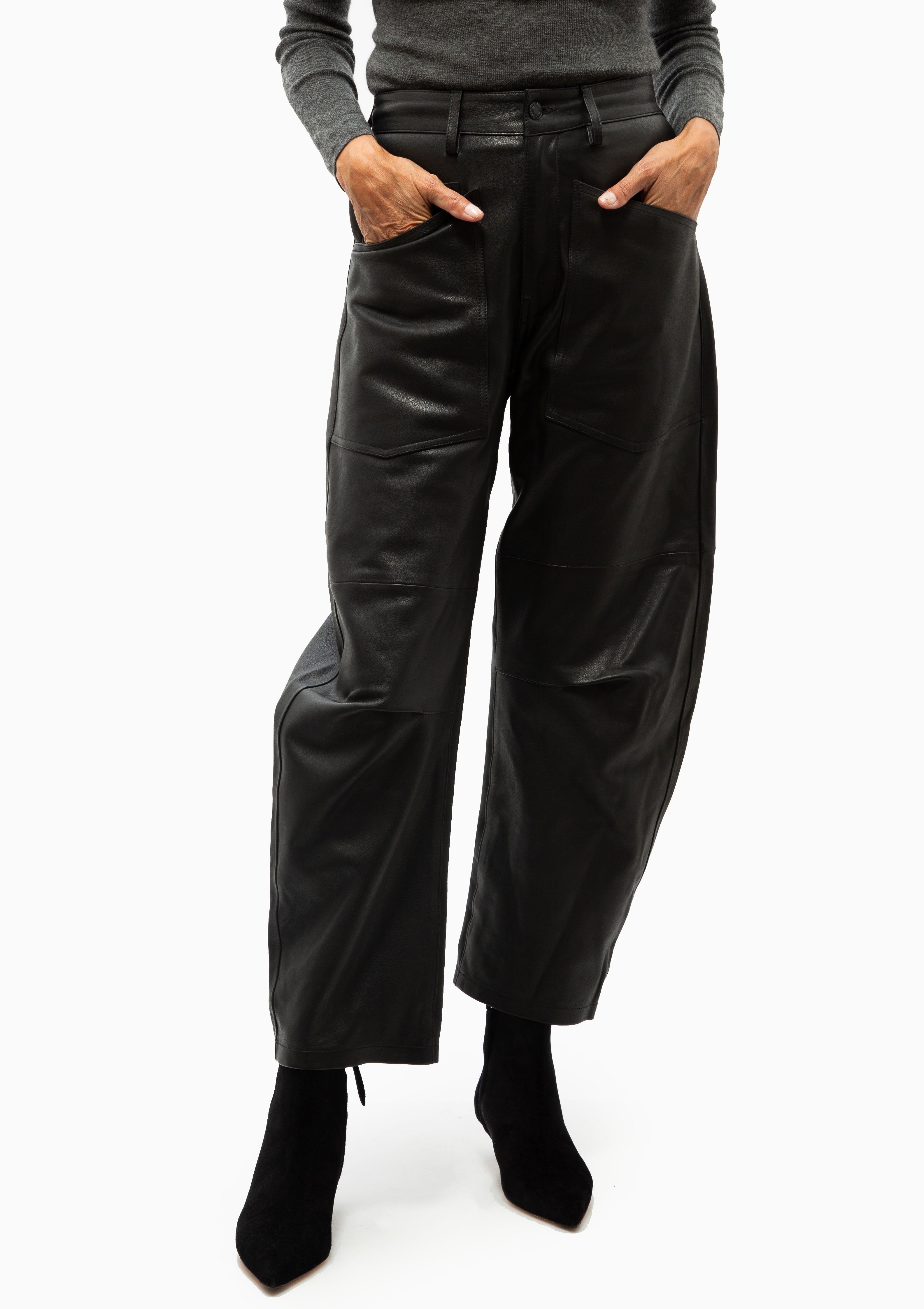 Shon Leather Pant | Black