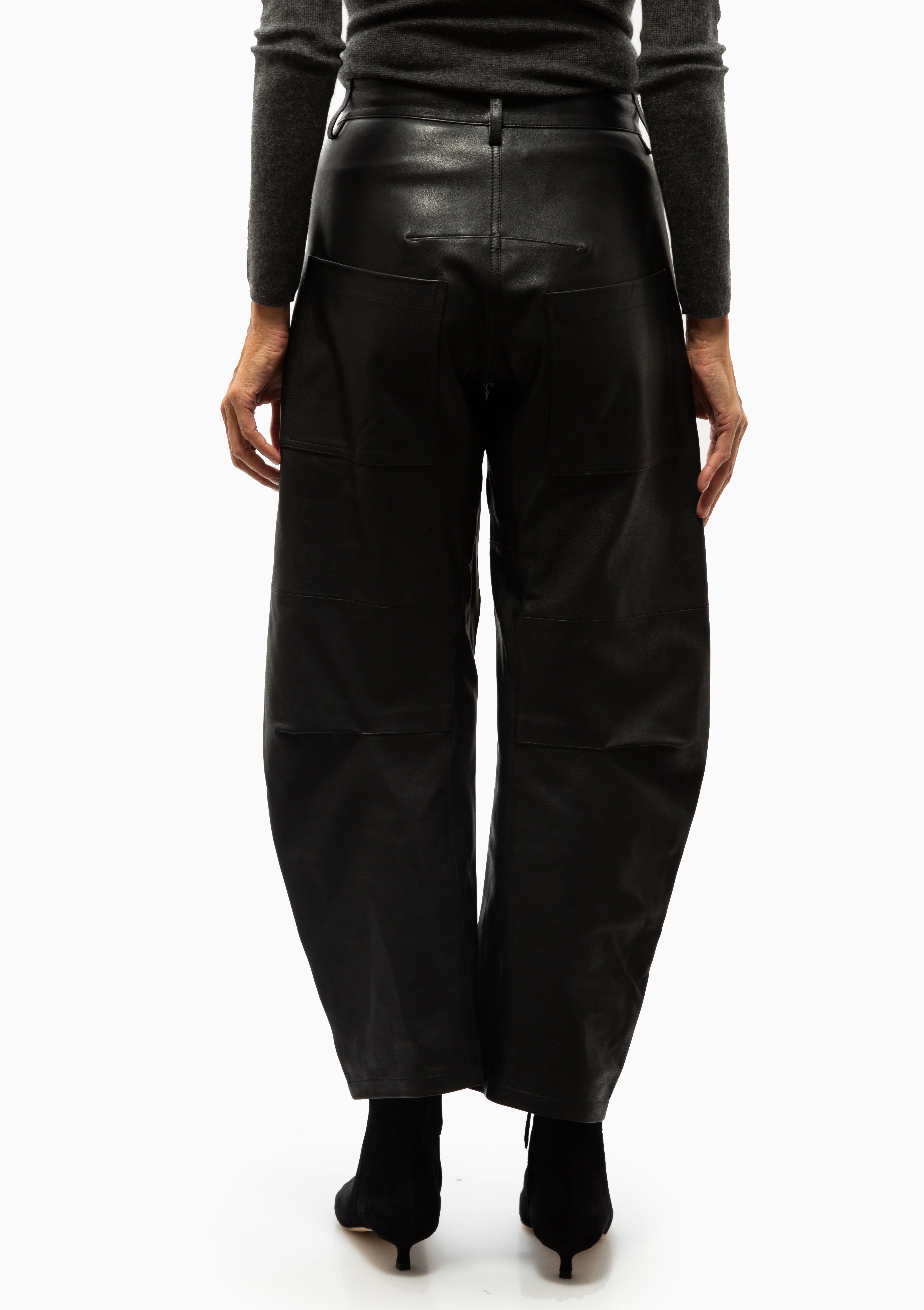 Shon Leather Pant | Black