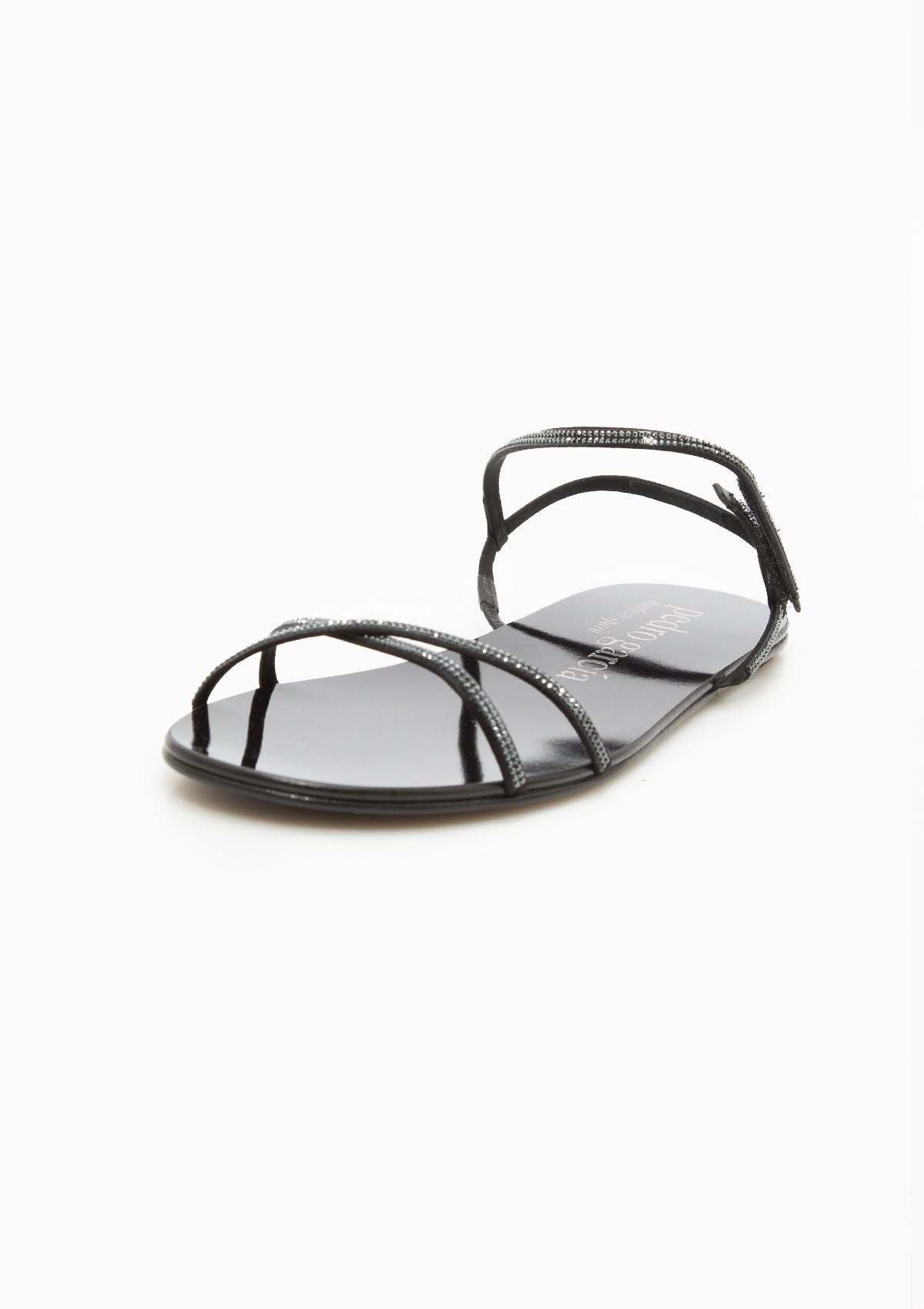 Panie Sandal | Obsidian Satin