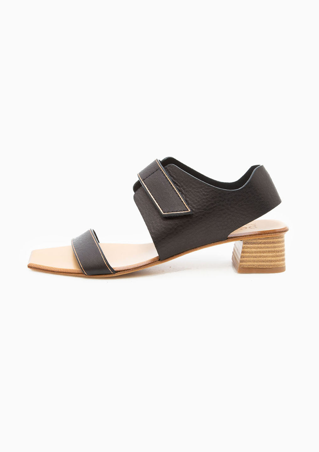 Zirel Midi Sandal | Black Vacchetta