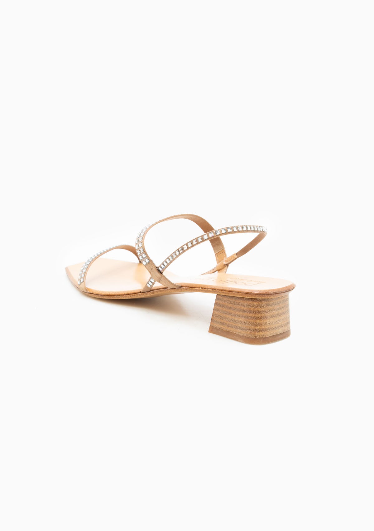 Zidone Midi Sandal | Au Lait Satin