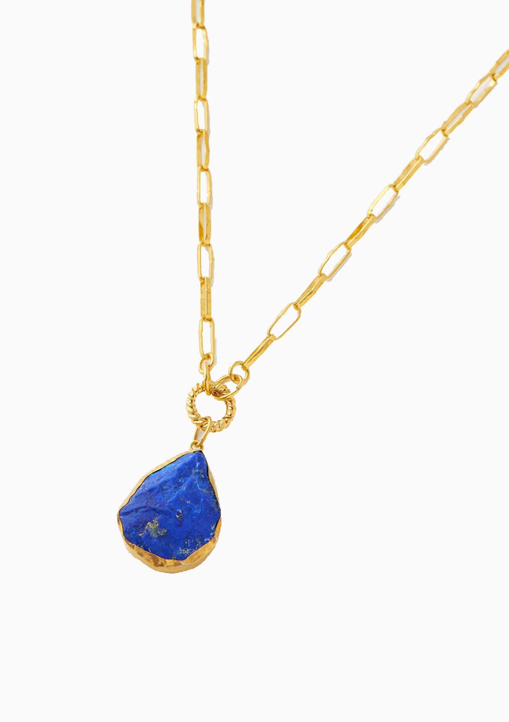 18kt Gold Vermeil PSTM Afghanistan Linked in Love Humaira Pendant | Lapis