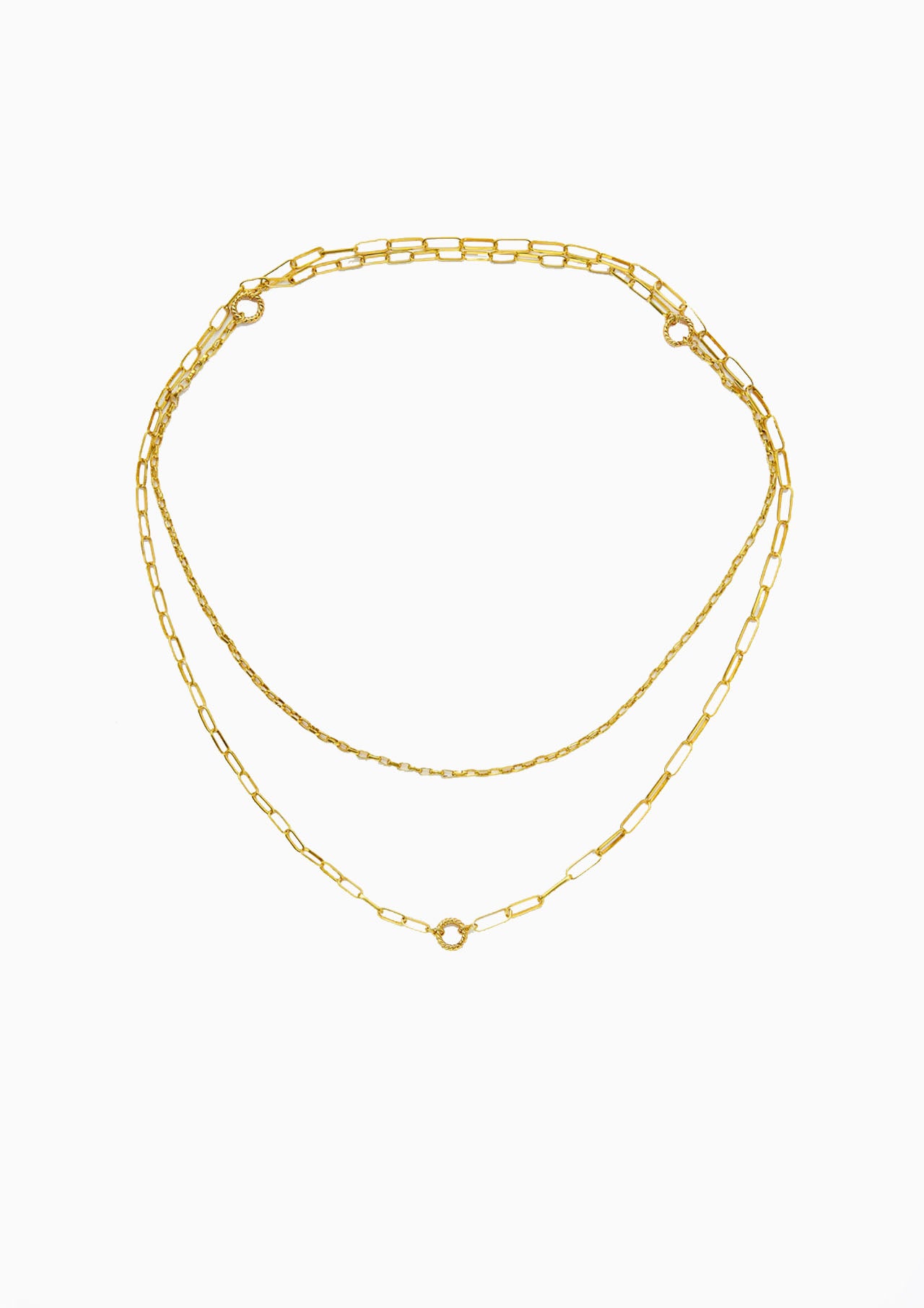 18kt Gold Vermeil PSTM Afghanistan Linked in Love Sahila Triple Chain | Gold