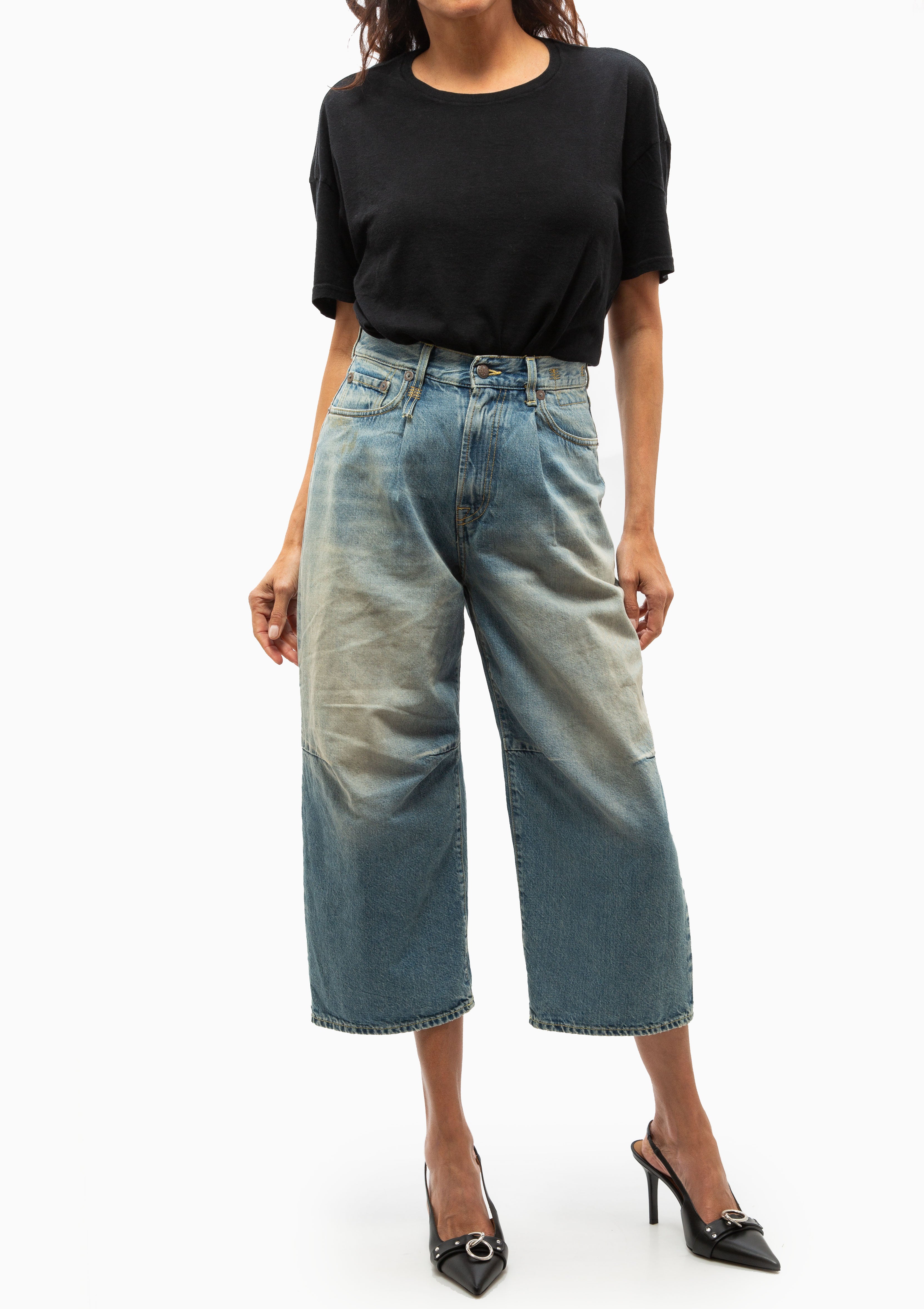 Crop Wide Leg Jean | Veiled Blue