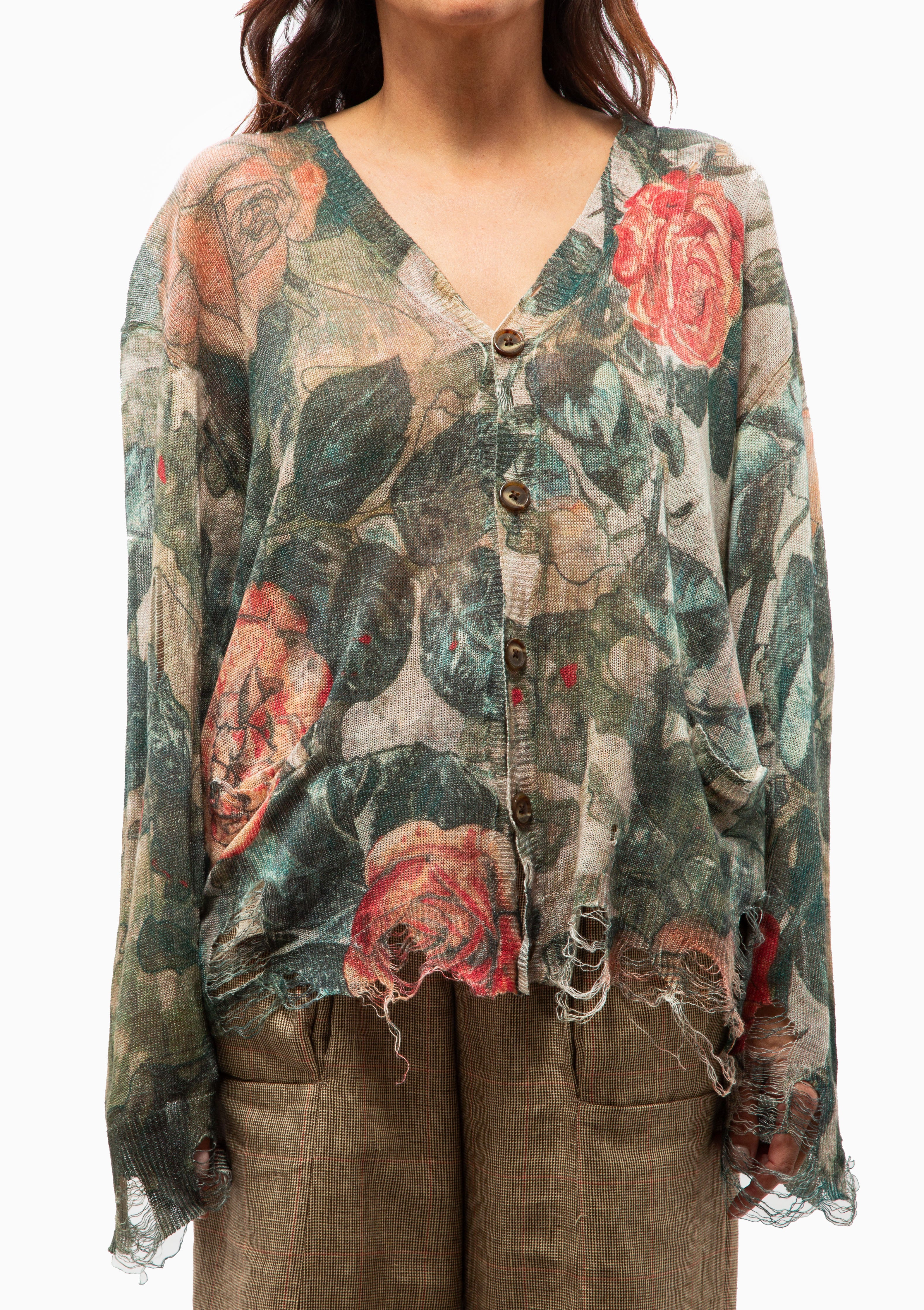 Boyfriend Cardigan | Camo Rose