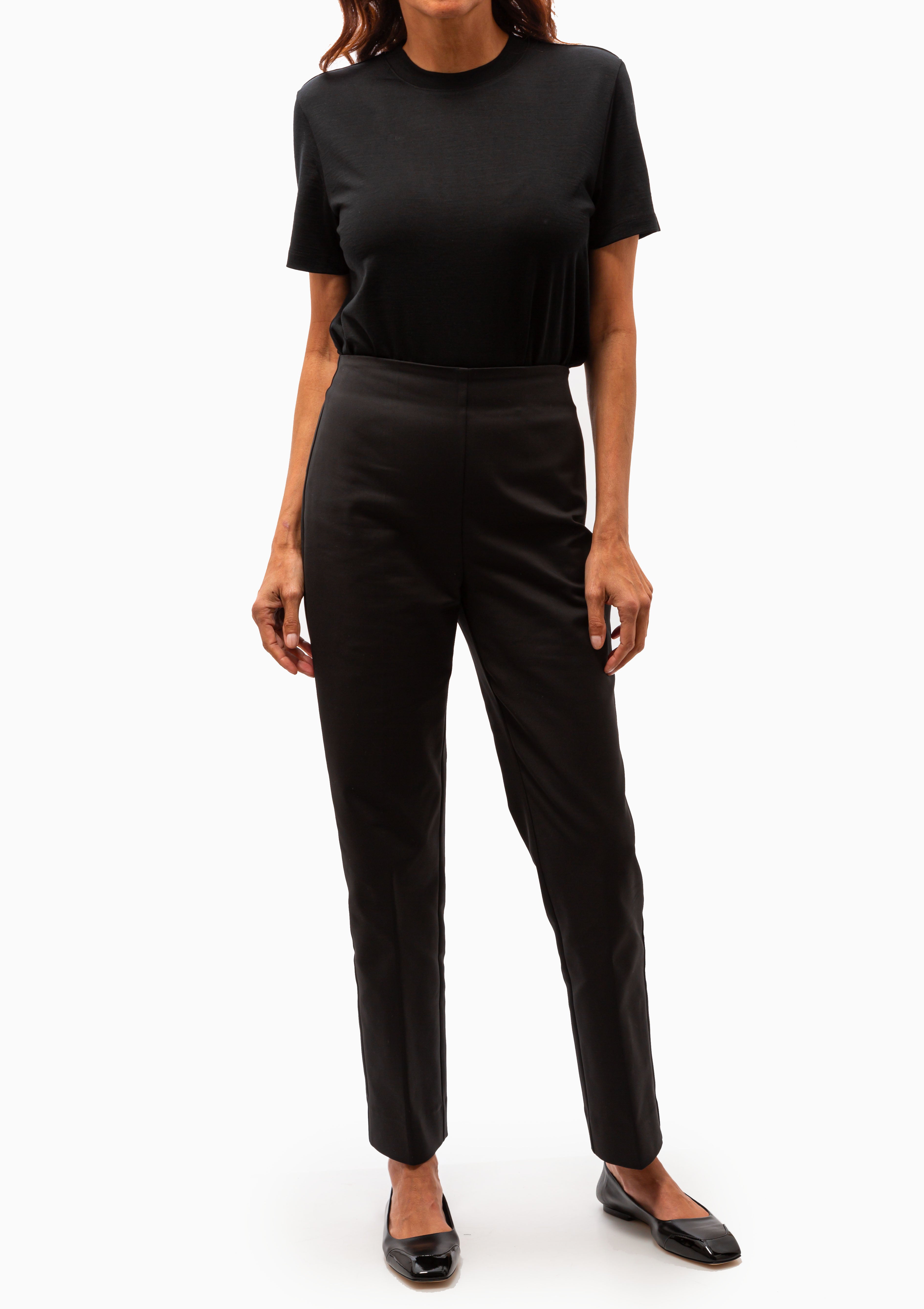 Cigarette Leg Trousers | Noir