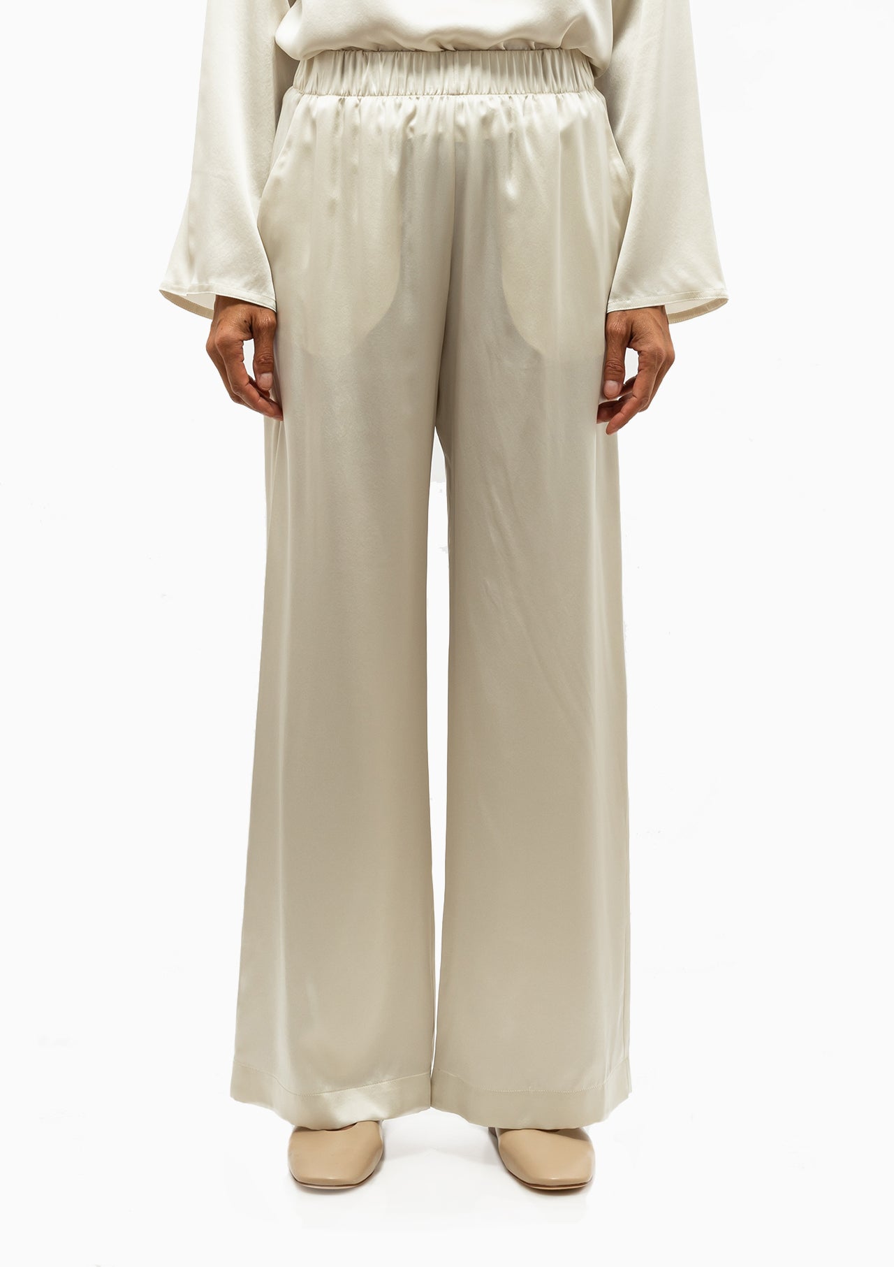 Brynn Wide Leg Pant | Gardenia