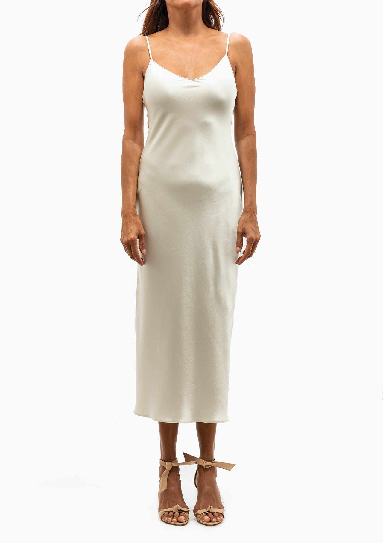 Taylor Midi Slip Dress | Gardenia