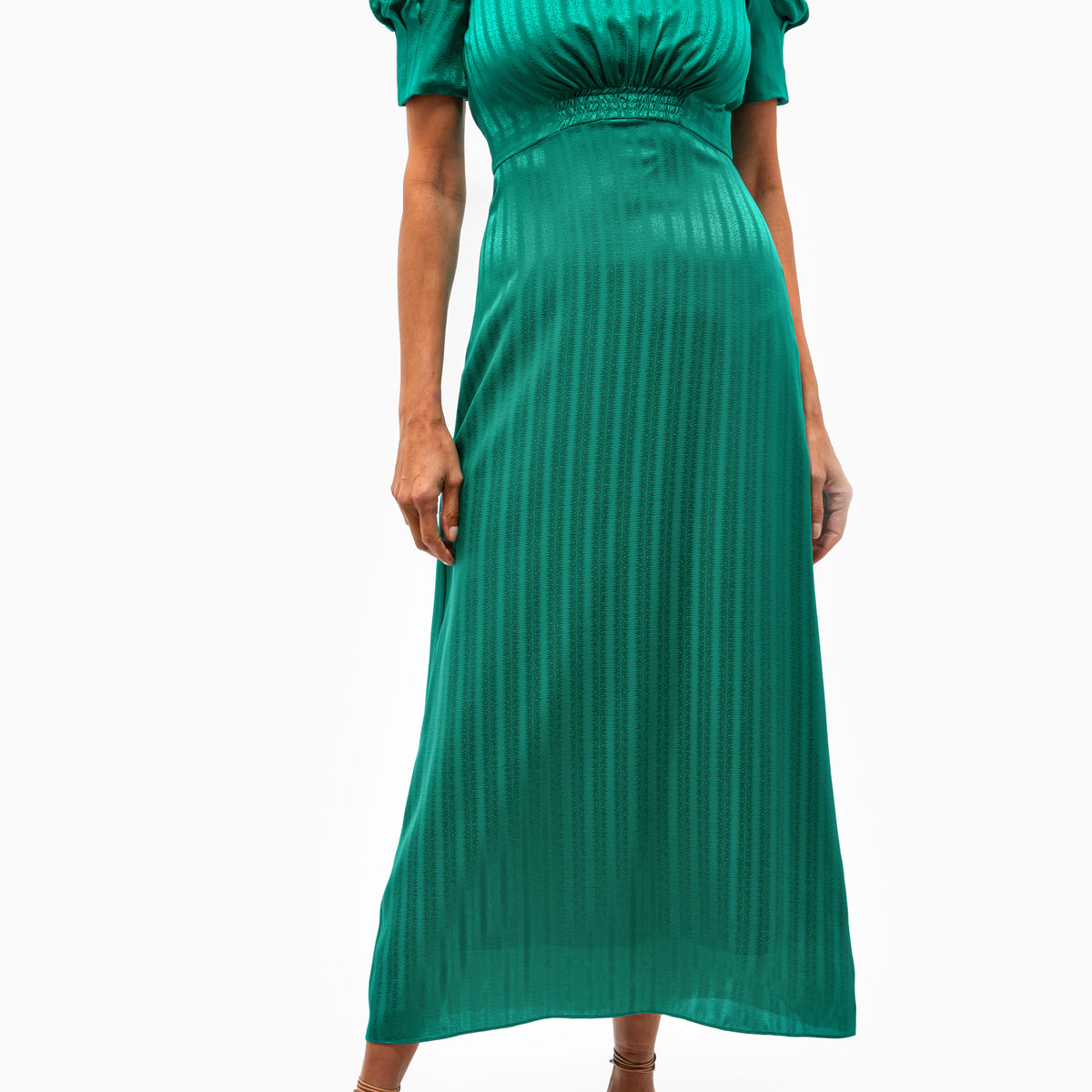 SALONI | Bianca Dress | Mallard Green