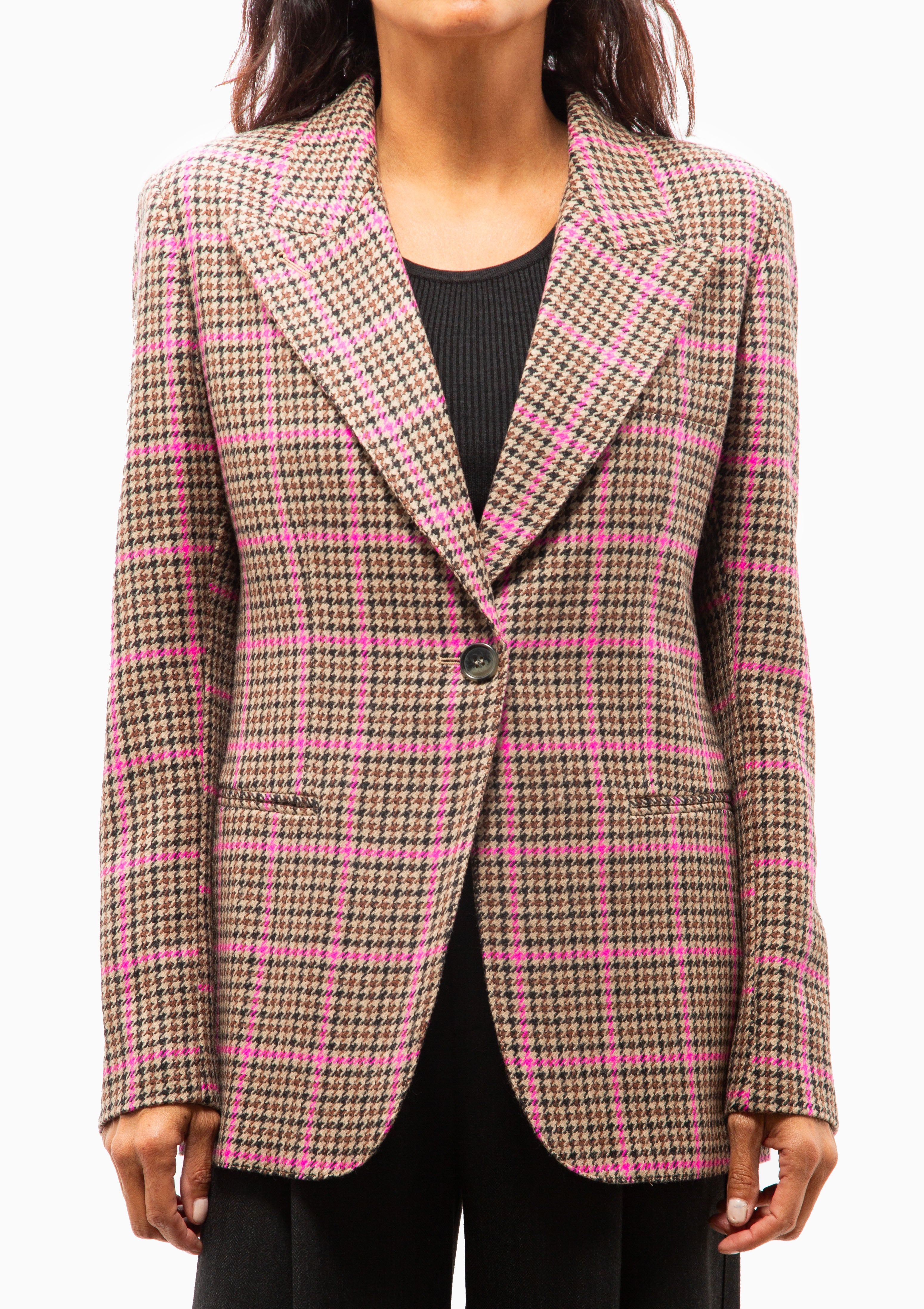 90's Blazer | Pink Glencheck